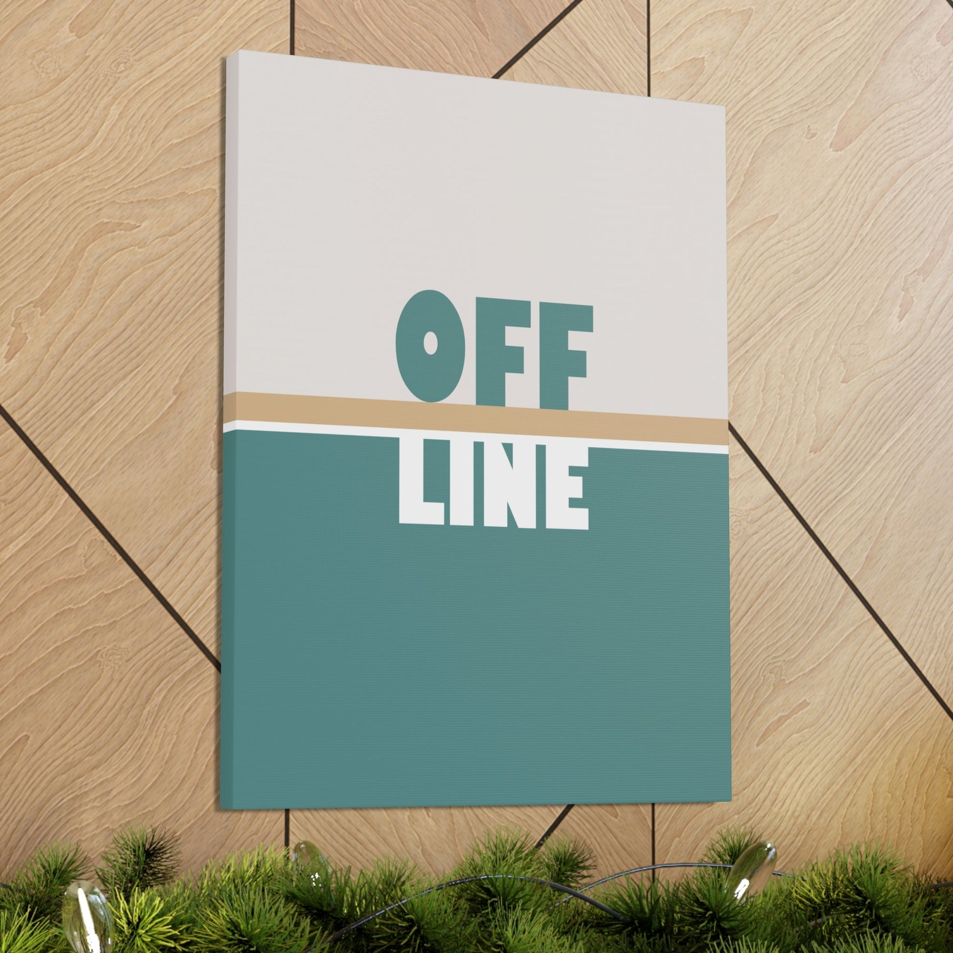 Offline Time to Relax Typography Minimal Classic Art Canvas Gallery Wraps Ichaku [Perfect Gifts Selection]