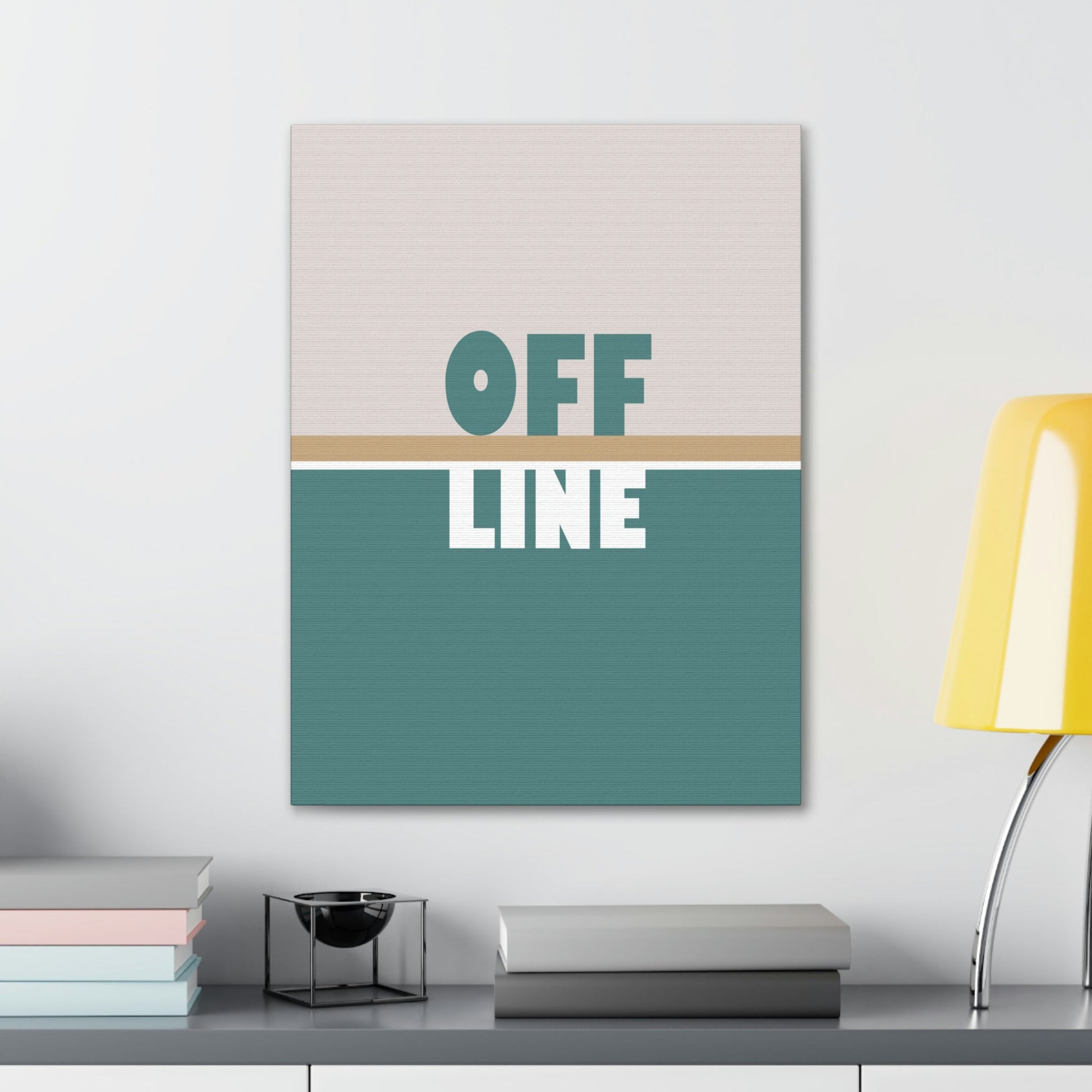 Offline Time to Relax Typography Minimal Classic Art Canvas Gallery Wraps Ichaku [Perfect Gifts Selection]