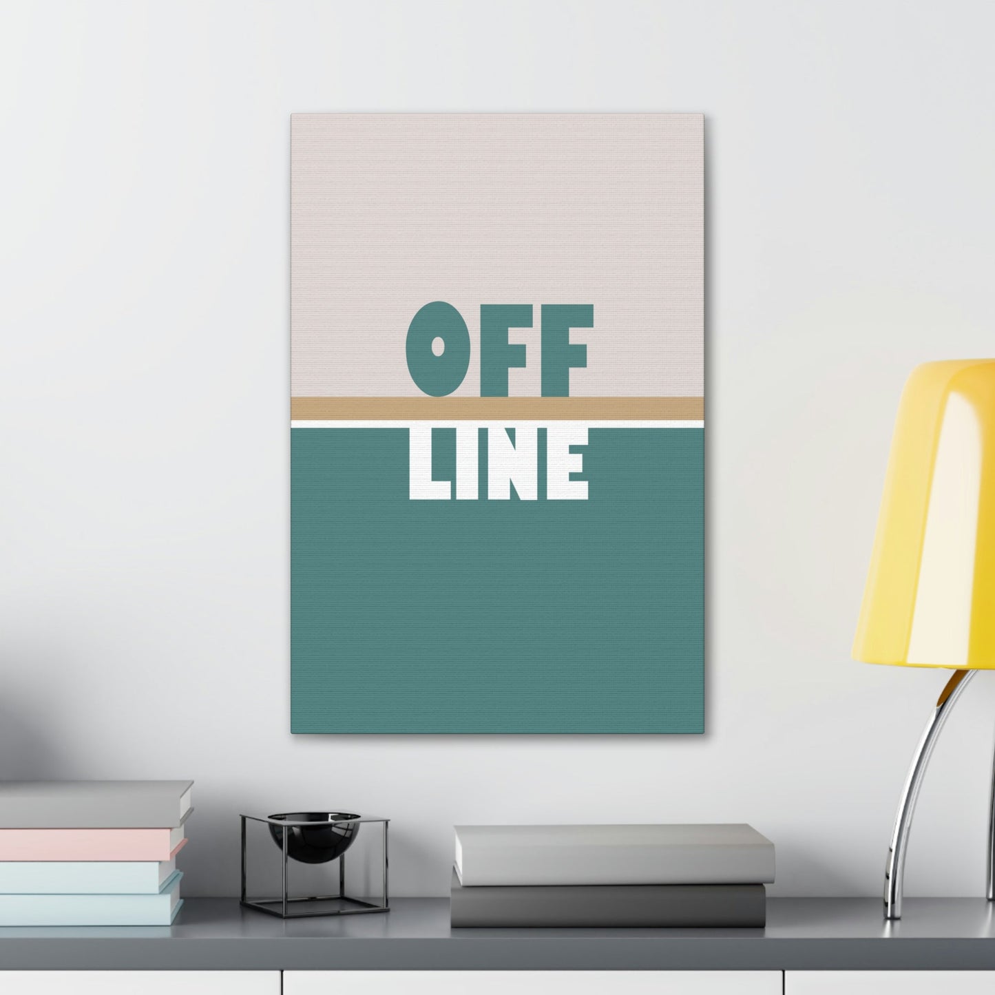 Offline Time to Relax Typography Minimal Classic Art Canvas Gallery Wraps Ichaku [Perfect Gifts Selection]