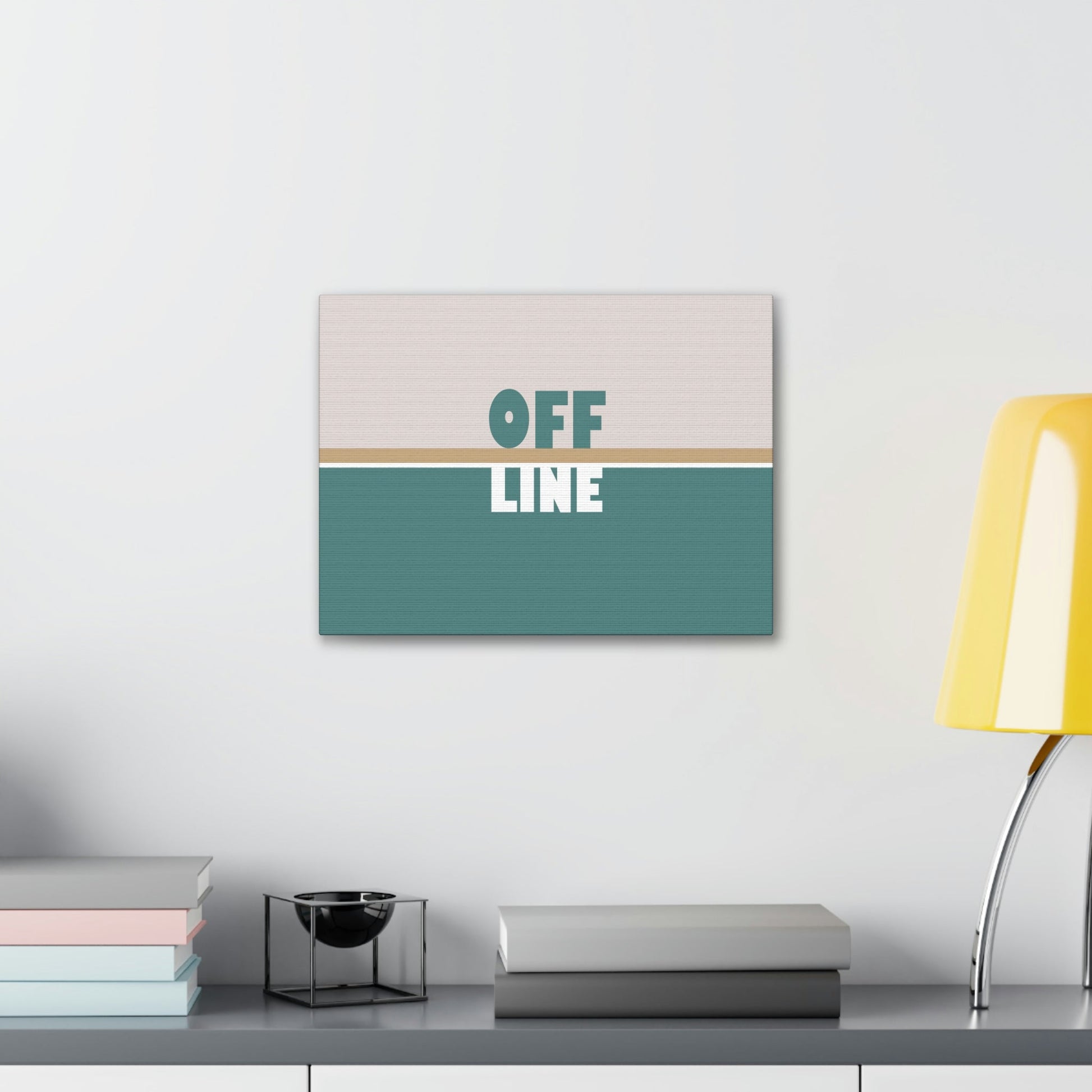 Offline Time to Relax Typography Minimal Classic Art Canvas Gallery Wraps Ichaku [Perfect Gifts Selection]