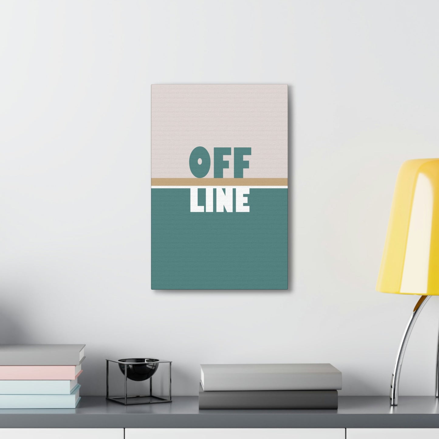 Offline Time to Relax Typography Minimal Classic Art Canvas Gallery Wraps Ichaku [Perfect Gifts Selection]