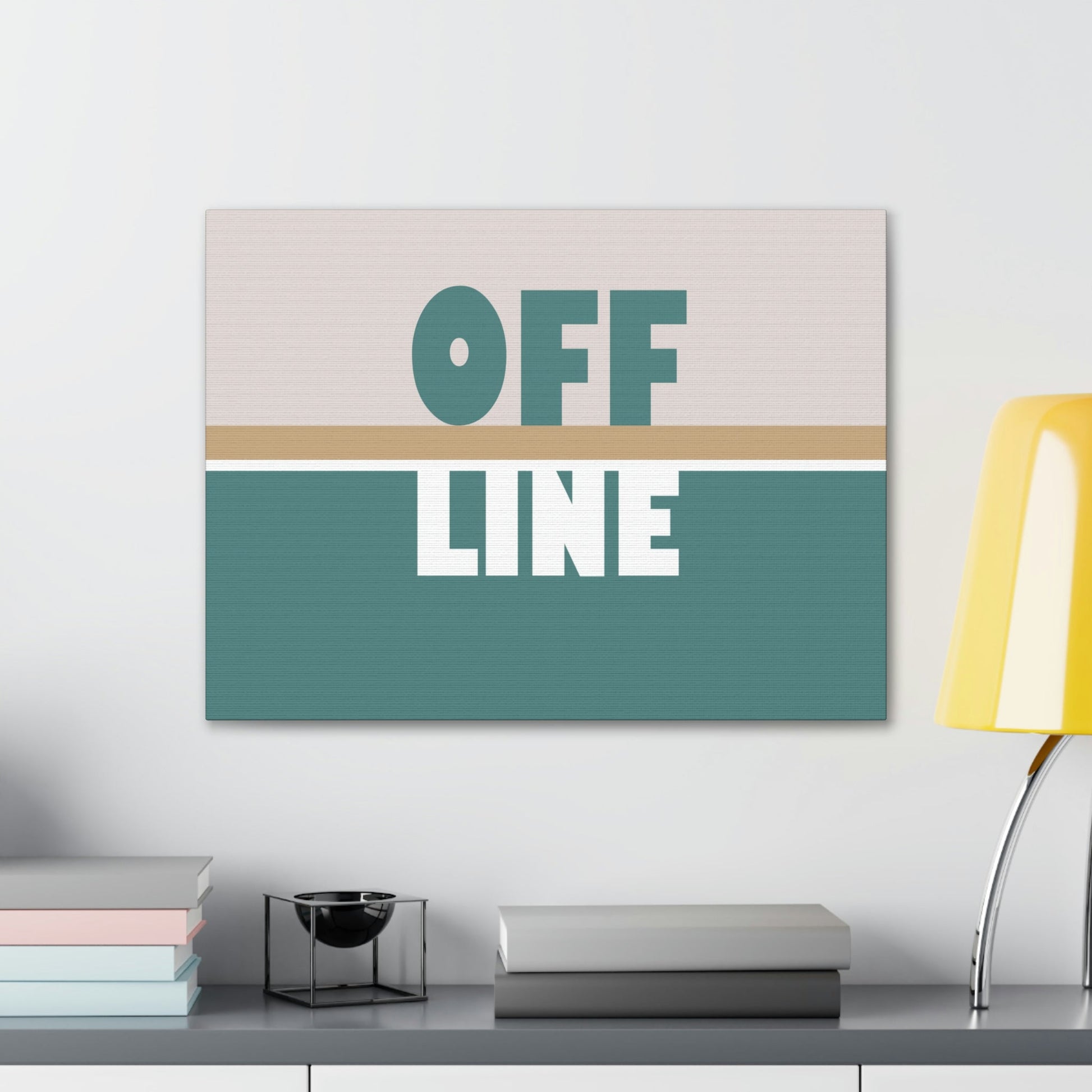 Offline Time to Relax Typography Minimal Classic Art Canvas Gallery Wraps Ichaku [Perfect Gifts Selection]