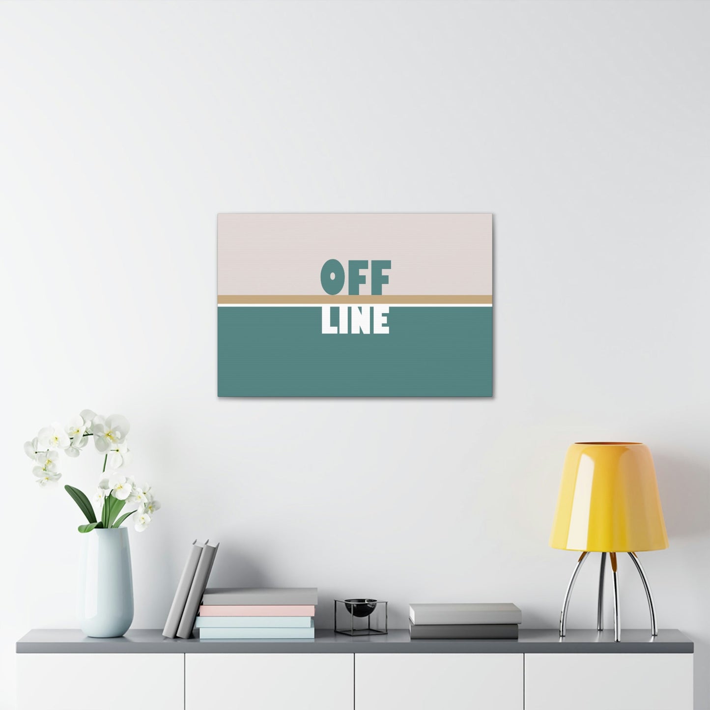 Offline Time to Relax Typography Minimal Classic Art Canvas Gallery Wraps Ichaku [Perfect Gifts Selection]