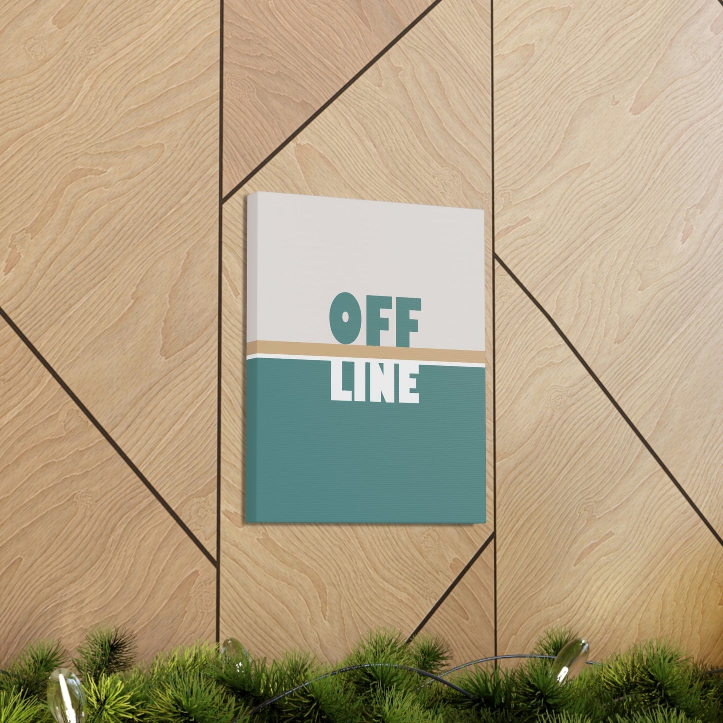 Offline Time to Relax Typography Minimal Classic Art Canvas Gallery Wraps Ichaku [Perfect Gifts Selection]