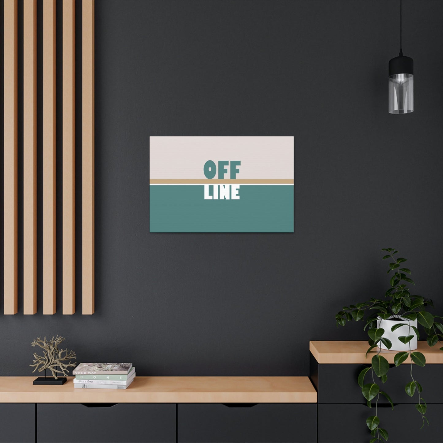 Offline Time to Relax Typography Minimal Classic Art Canvas Gallery Wraps Ichaku [Perfect Gifts Selection]