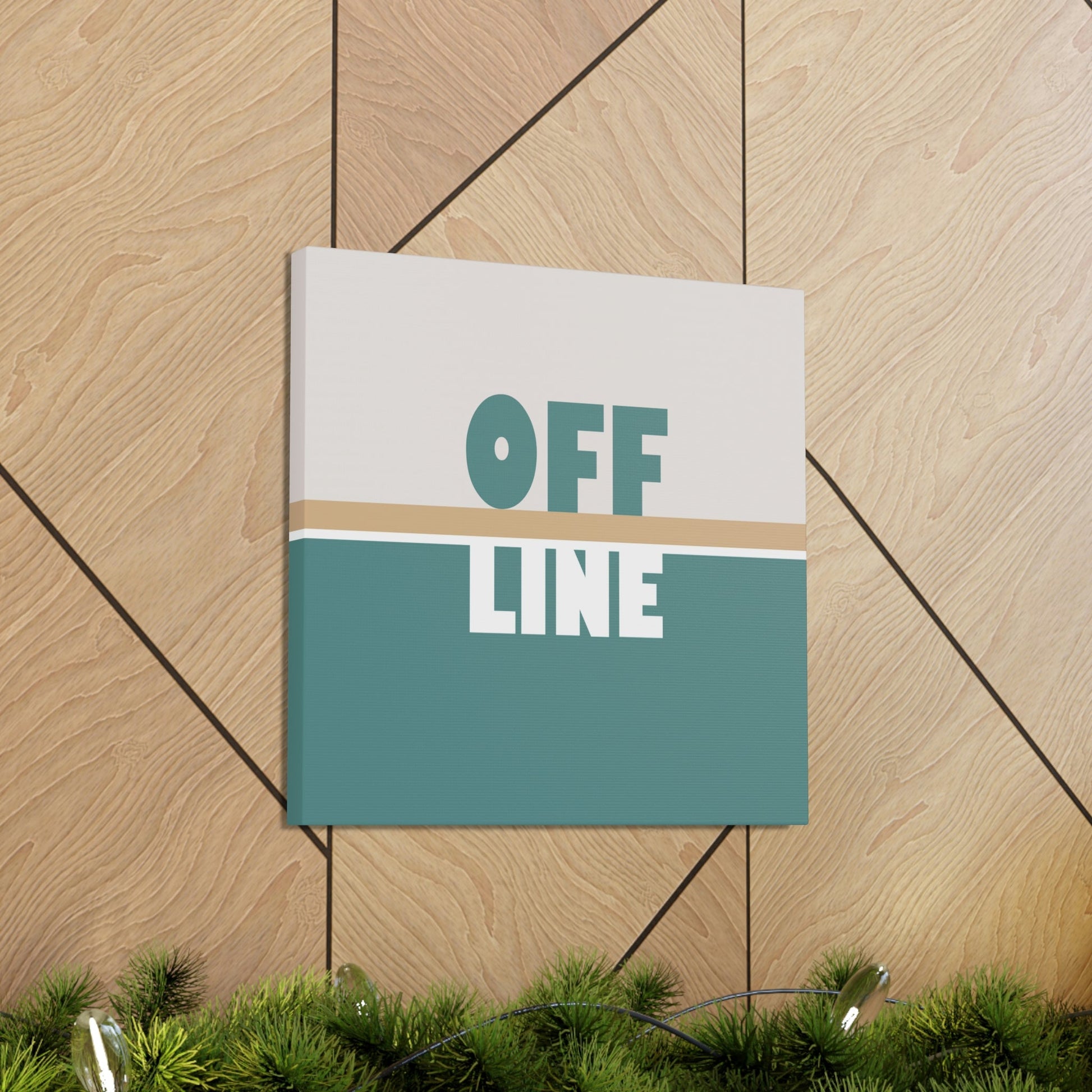 Offline Time to Relax Typography Minimal Classic Art Canvas Gallery Wraps Ichaku [Perfect Gifts Selection]