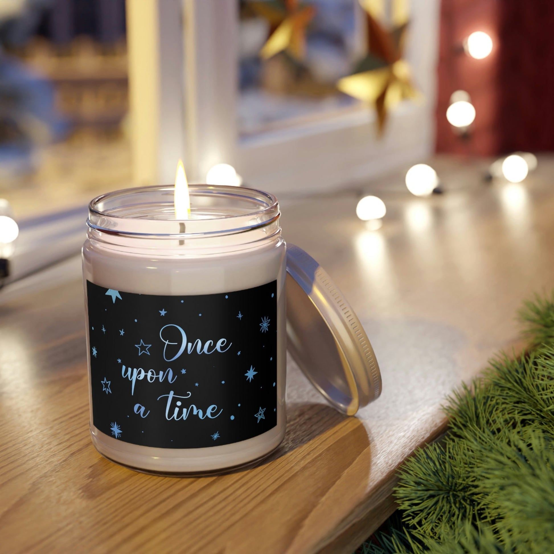 Once Upon A Time Christmas Premium Scented Candle Spice 60h Soy Wax 9oz Ichaku [Perfect Gifts Selection]