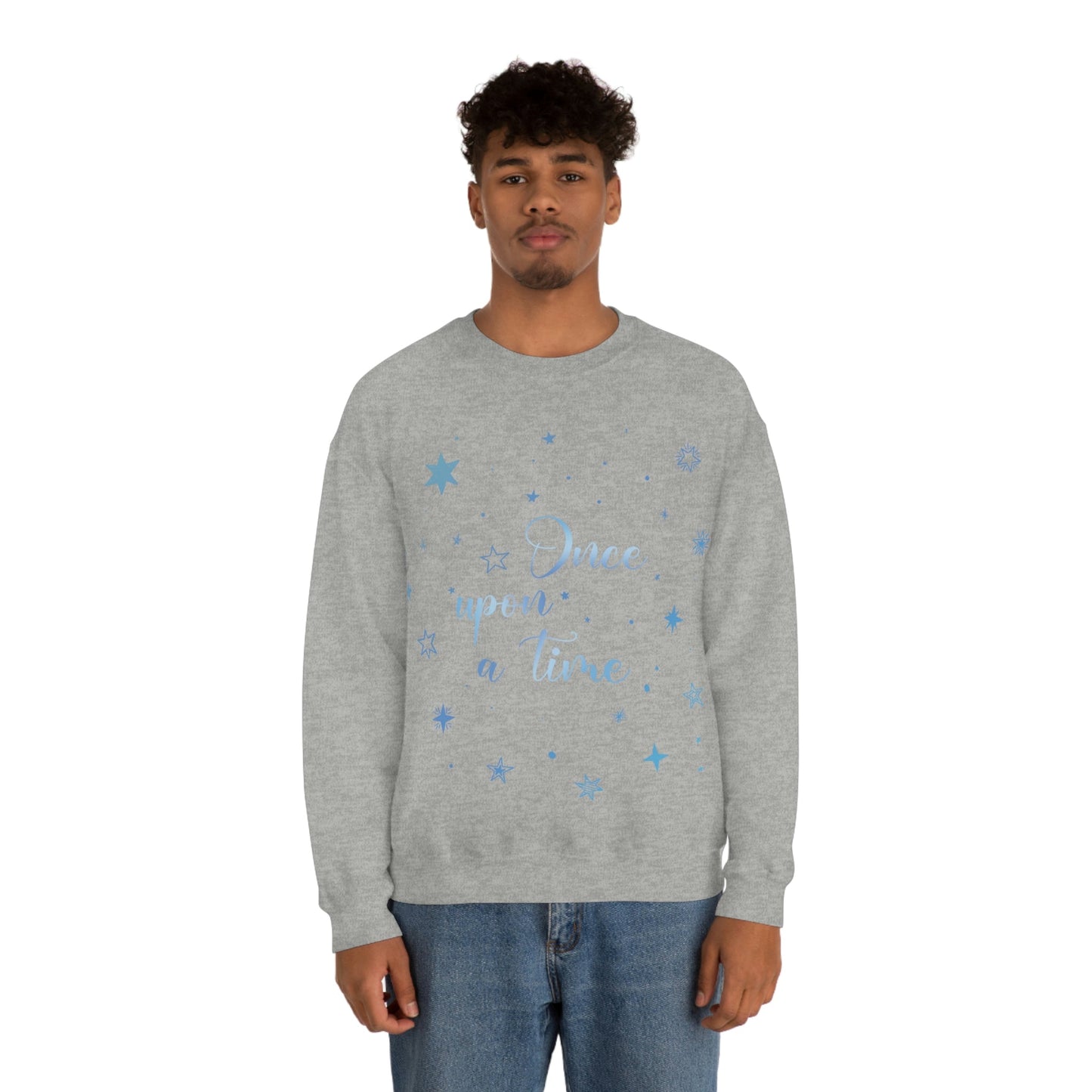 Once Upon a Time New Year Slogan Unisex Heavy Blend™ Crewneck Sweatshirt Ichaku [Perfect Gifts Selection]