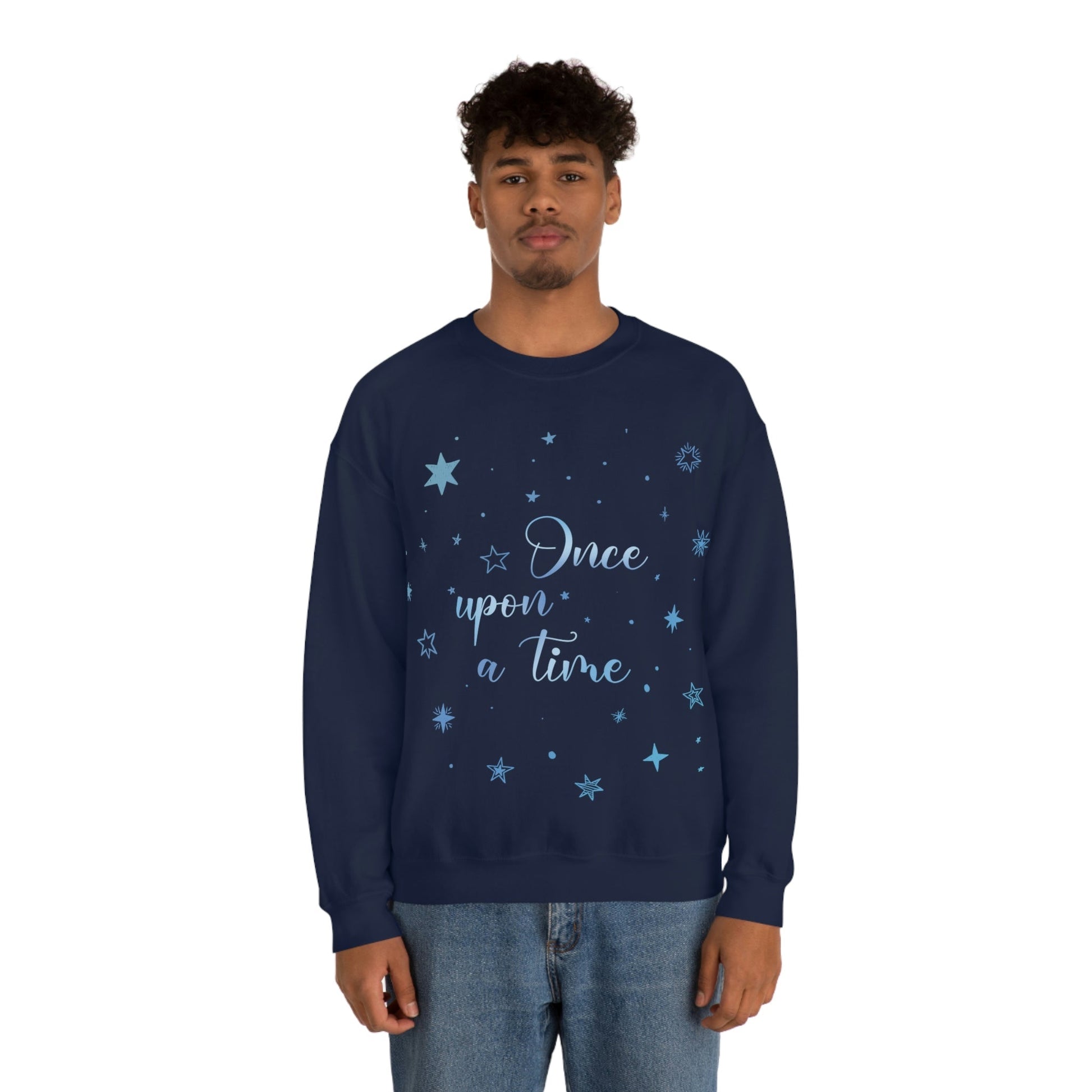 Once Upon a Time New Year Slogan Unisex Heavy Blend™ Crewneck Sweatshirt Ichaku [Perfect Gifts Selection]