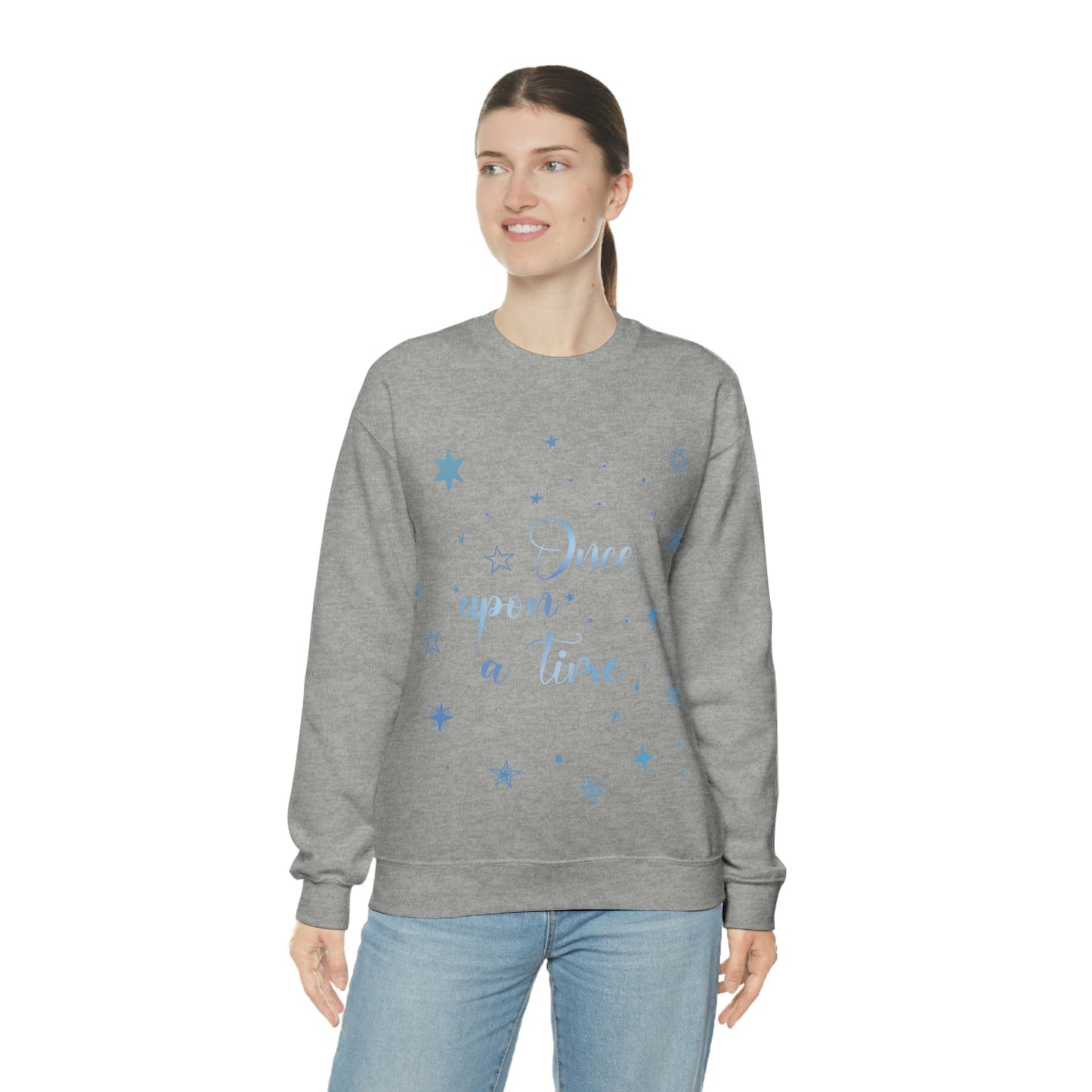 Once Upon a Time New Year Slogan Unisex Heavy Blend™ Crewneck Sweatshirt Ichaku [Perfect Gifts Selection]