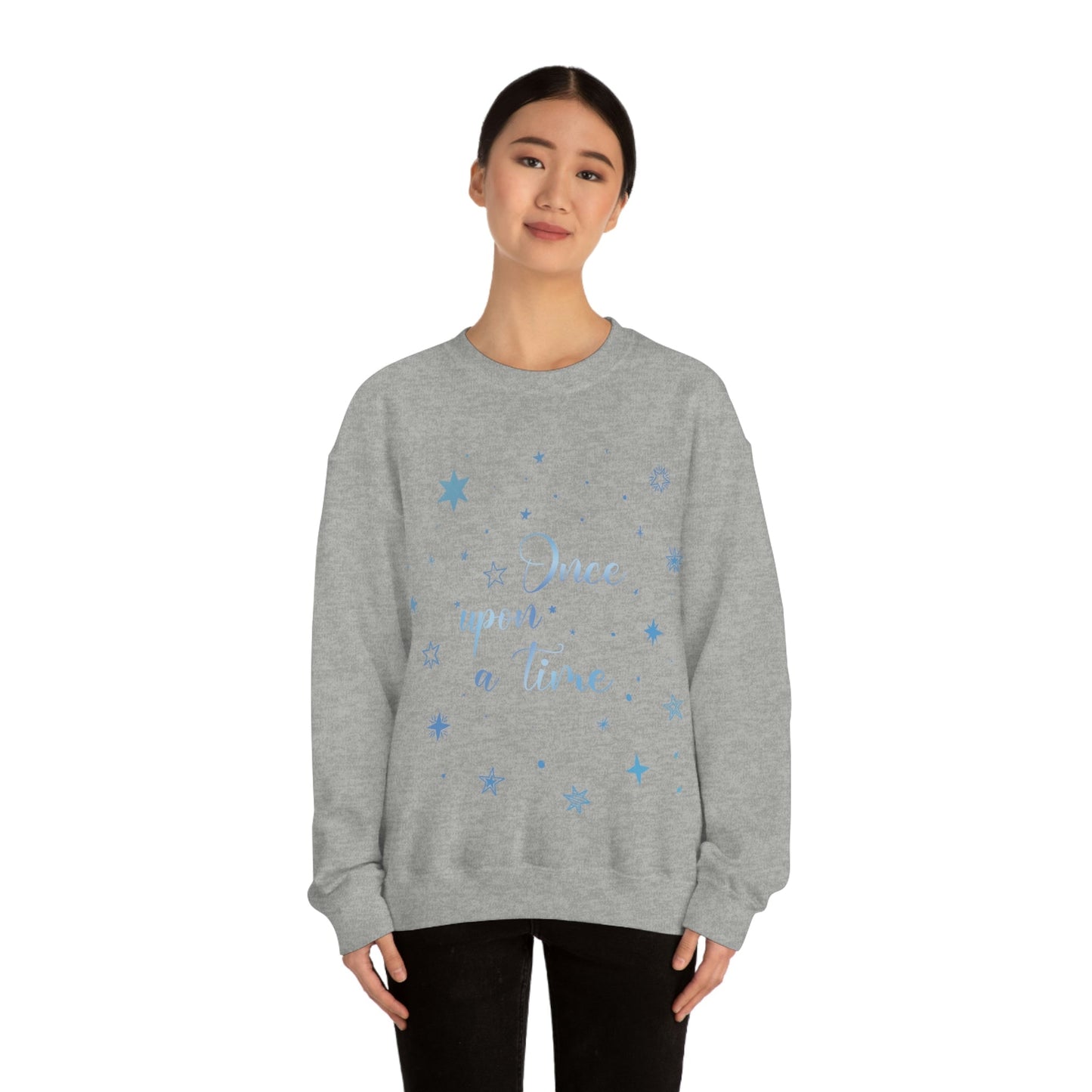 Once Upon a Time New Year Slogan Unisex Heavy Blend™ Crewneck Sweatshirt Ichaku [Perfect Gifts Selection]