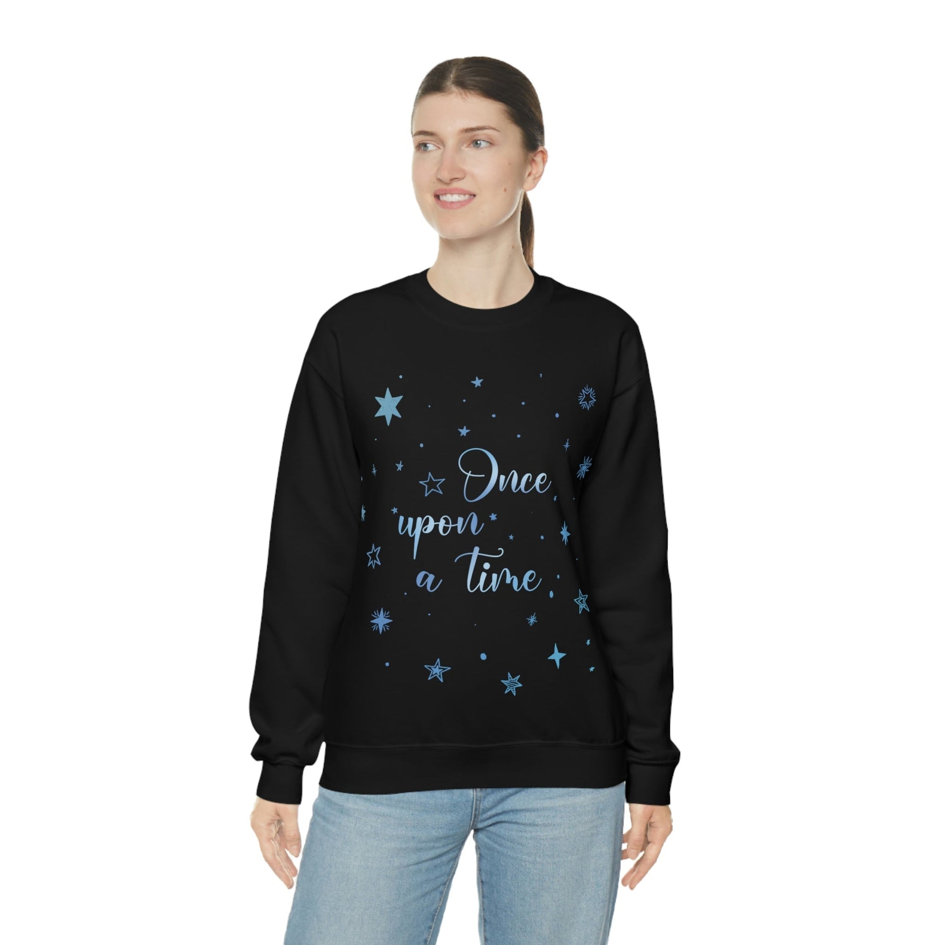 Once Upon a Time New Year Slogan Unisex Heavy Blend™ Crewneck Sweatshirt Ichaku [Perfect Gifts Selection]