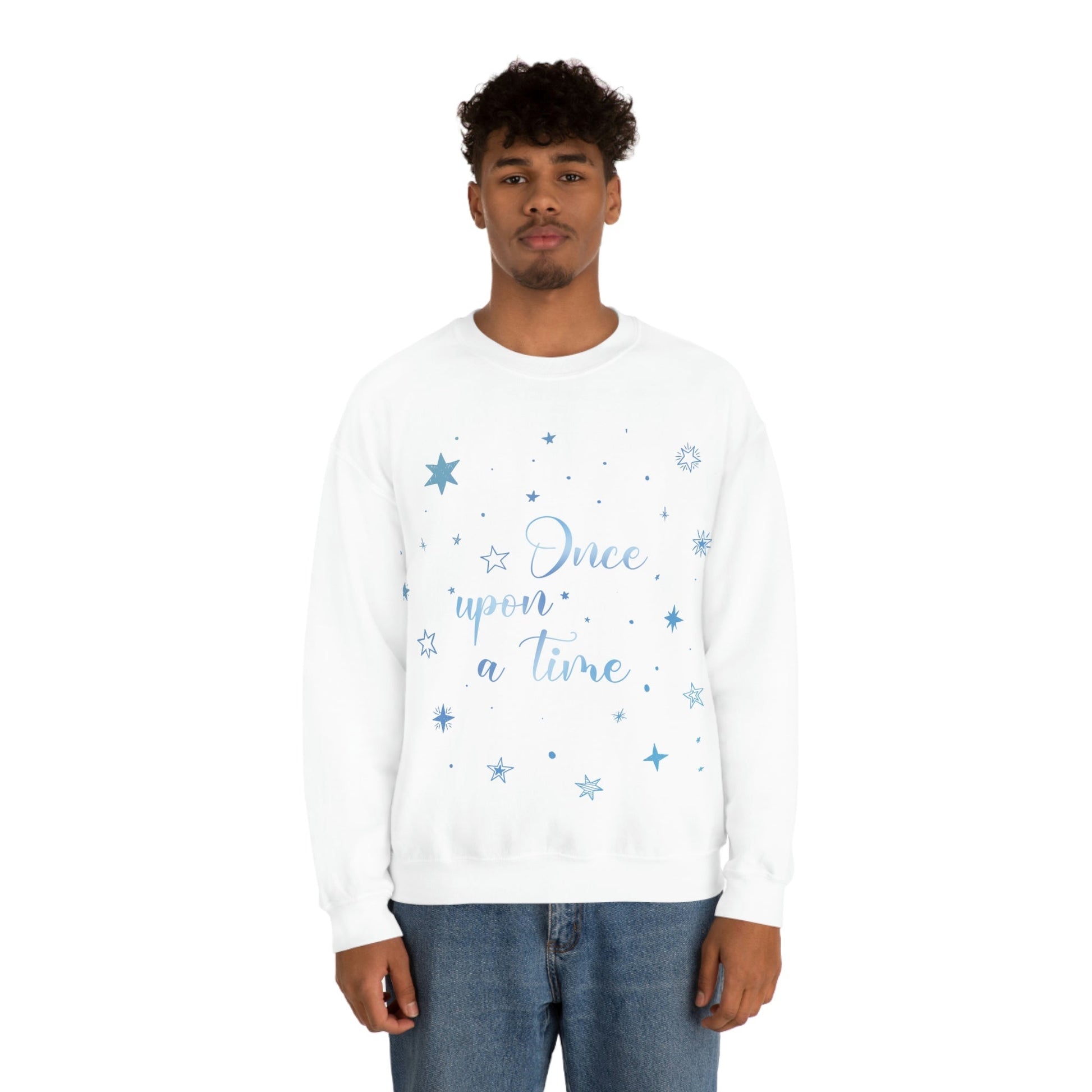 Once Upon a Time New Year Slogan Unisex Heavy Blend™ Crewneck Sweatshirt Ichaku [Perfect Gifts Selection]