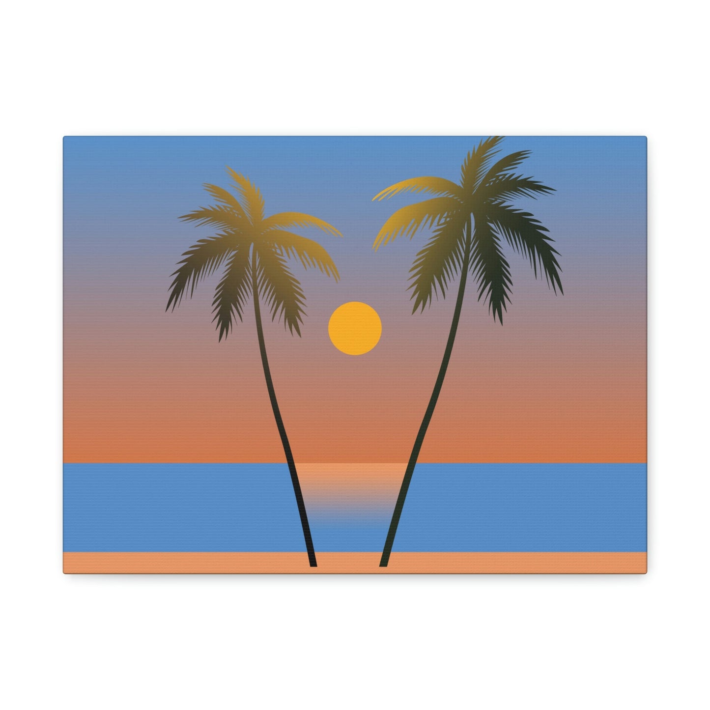 Palm Beach Sunset Minimal Aesthetic Classic Art Canvas Gallery Wraps Ichaku [Perfect Gifts Selection]