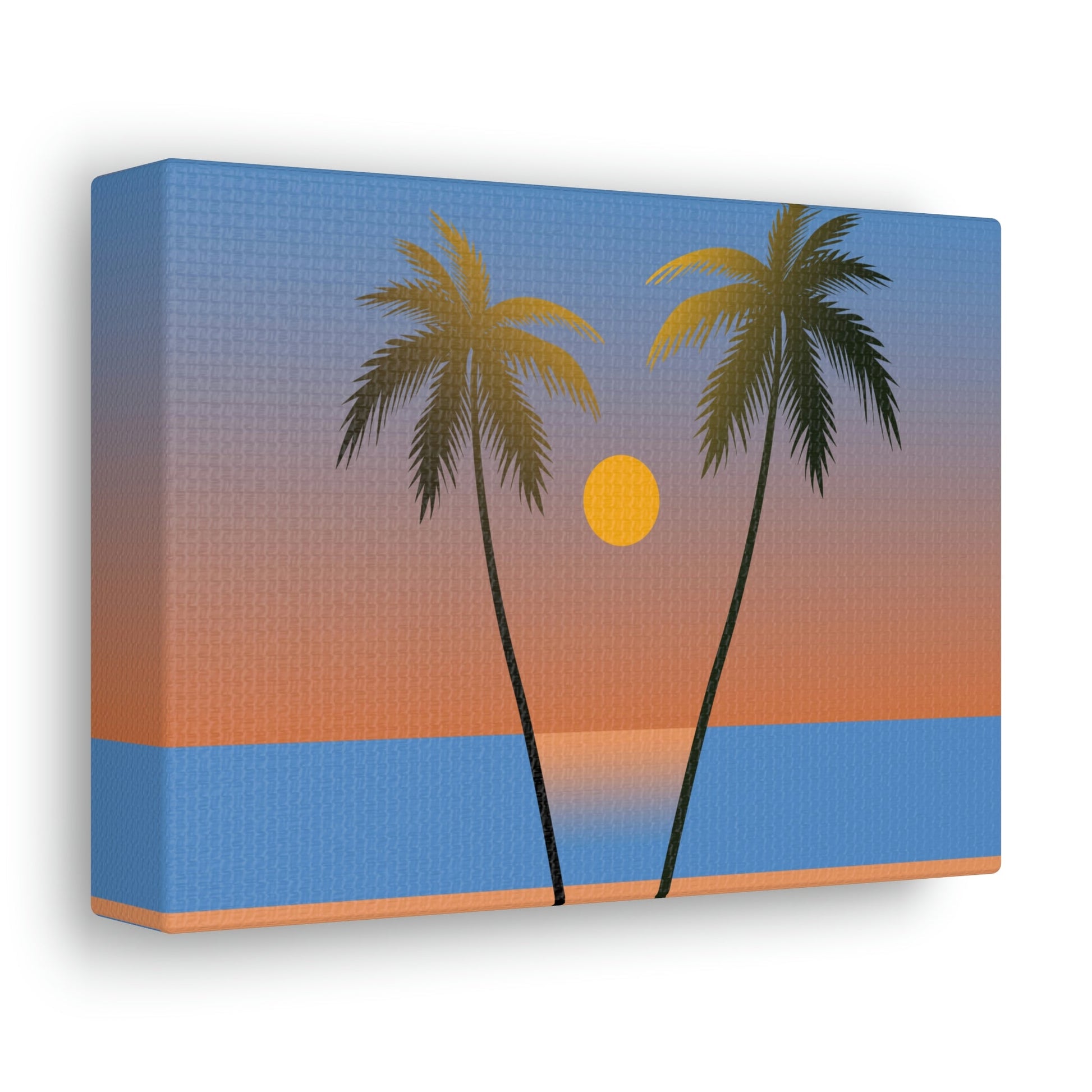 Palm Beach Sunset Minimal Aesthetic Classic Art Canvas Gallery Wraps Ichaku [Perfect Gifts Selection]