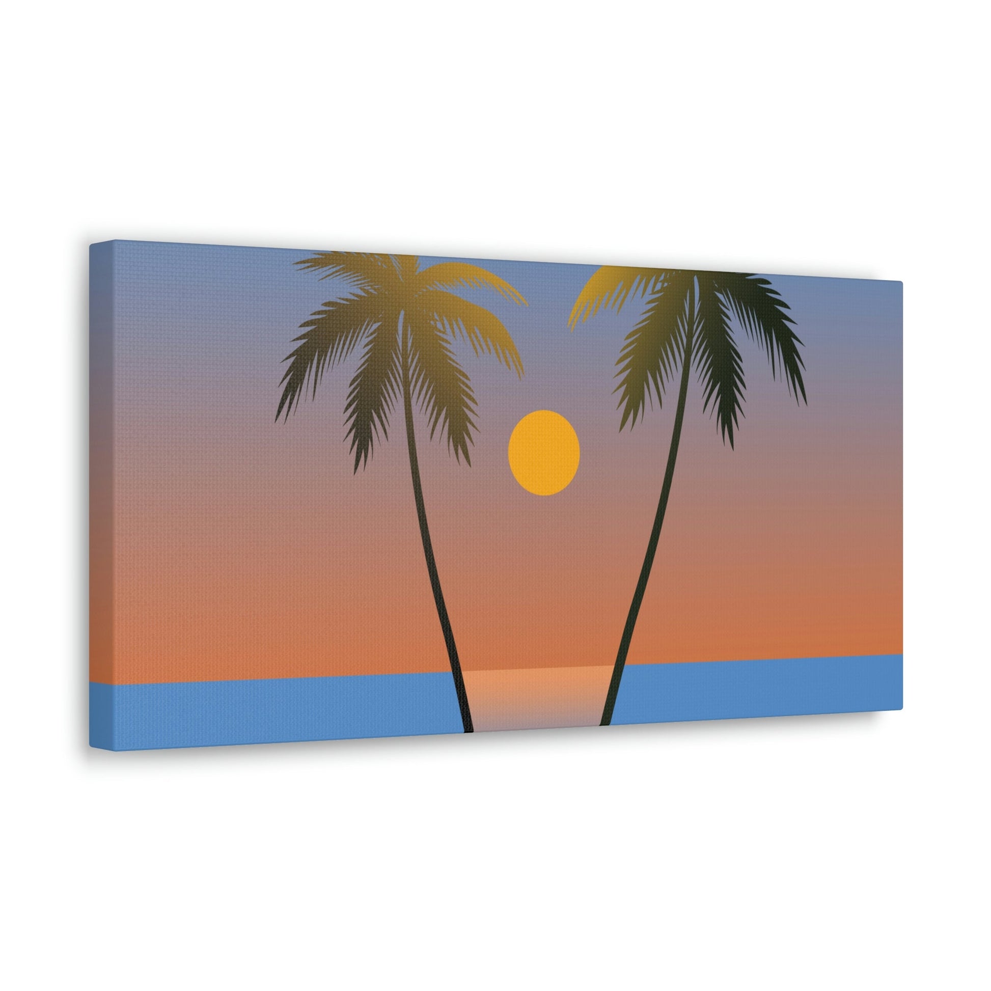 Palm Beach Sunset Minimal Aesthetic Classic Art Canvas Gallery Wraps Ichaku [Perfect Gifts Selection]