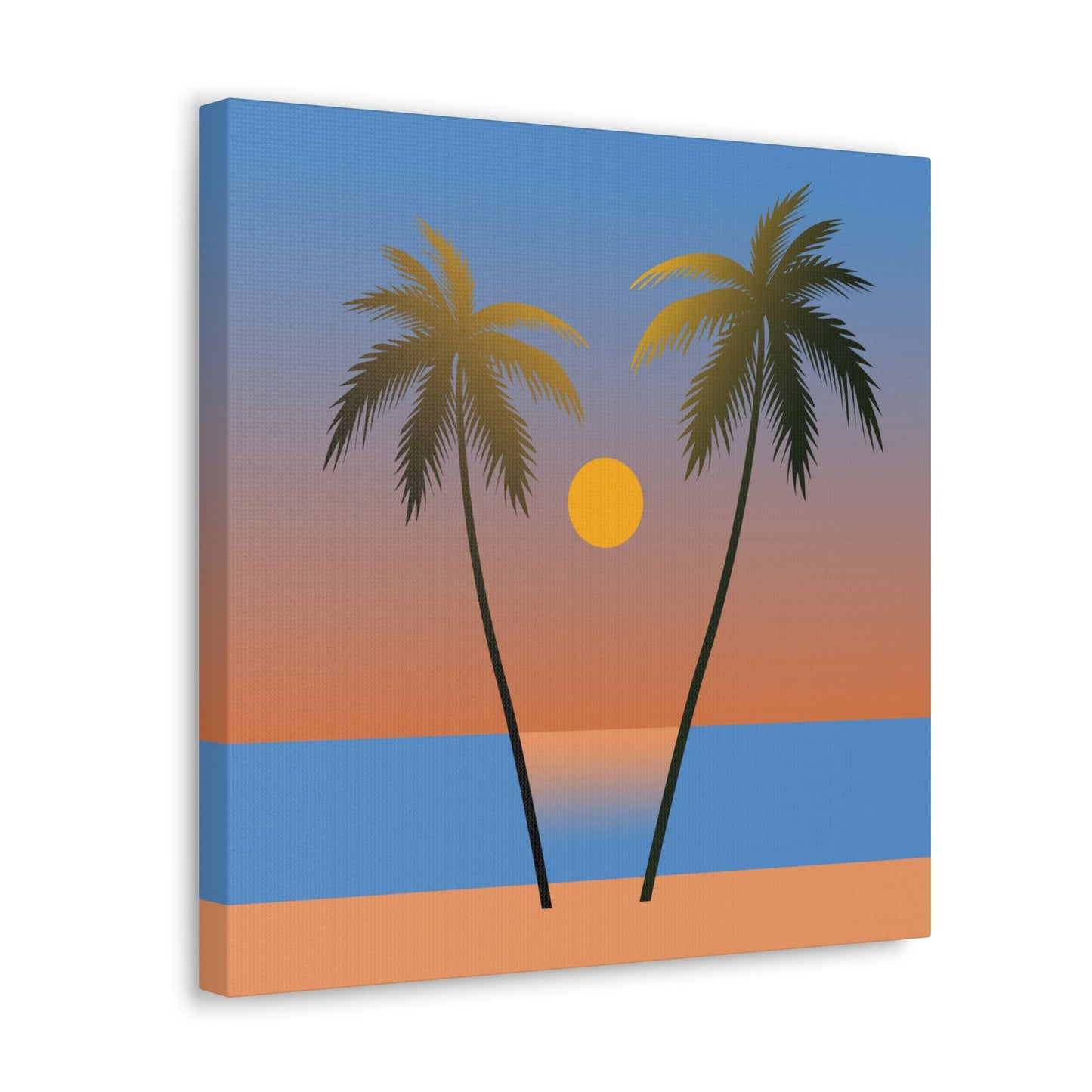 Palm Beach Sunset Minimal Aesthetic Classic Art Canvas Gallery Wraps Ichaku [Perfect Gifts Selection]