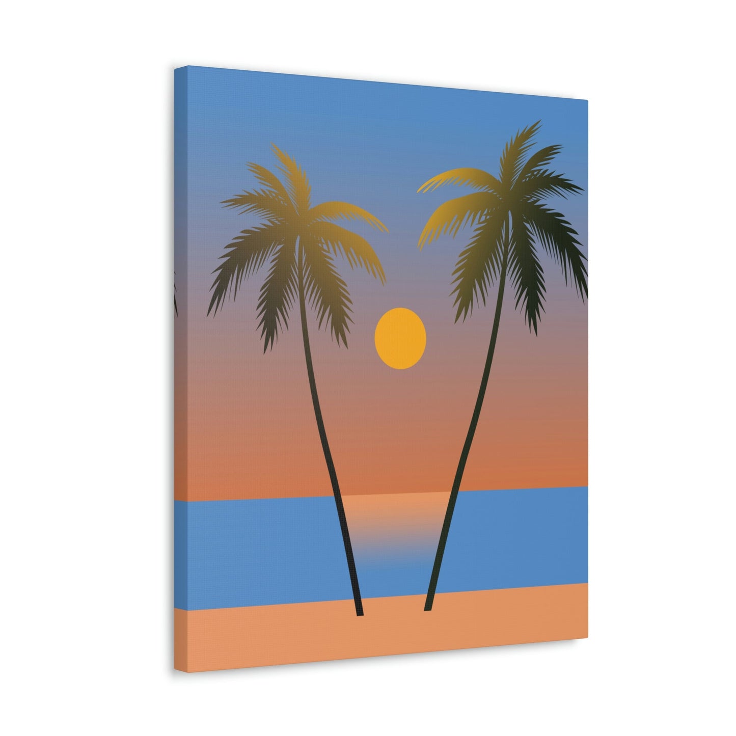 Palm Beach Sunset Minimal Aesthetic Classic Art Canvas Gallery Wraps Ichaku [Perfect Gifts Selection]