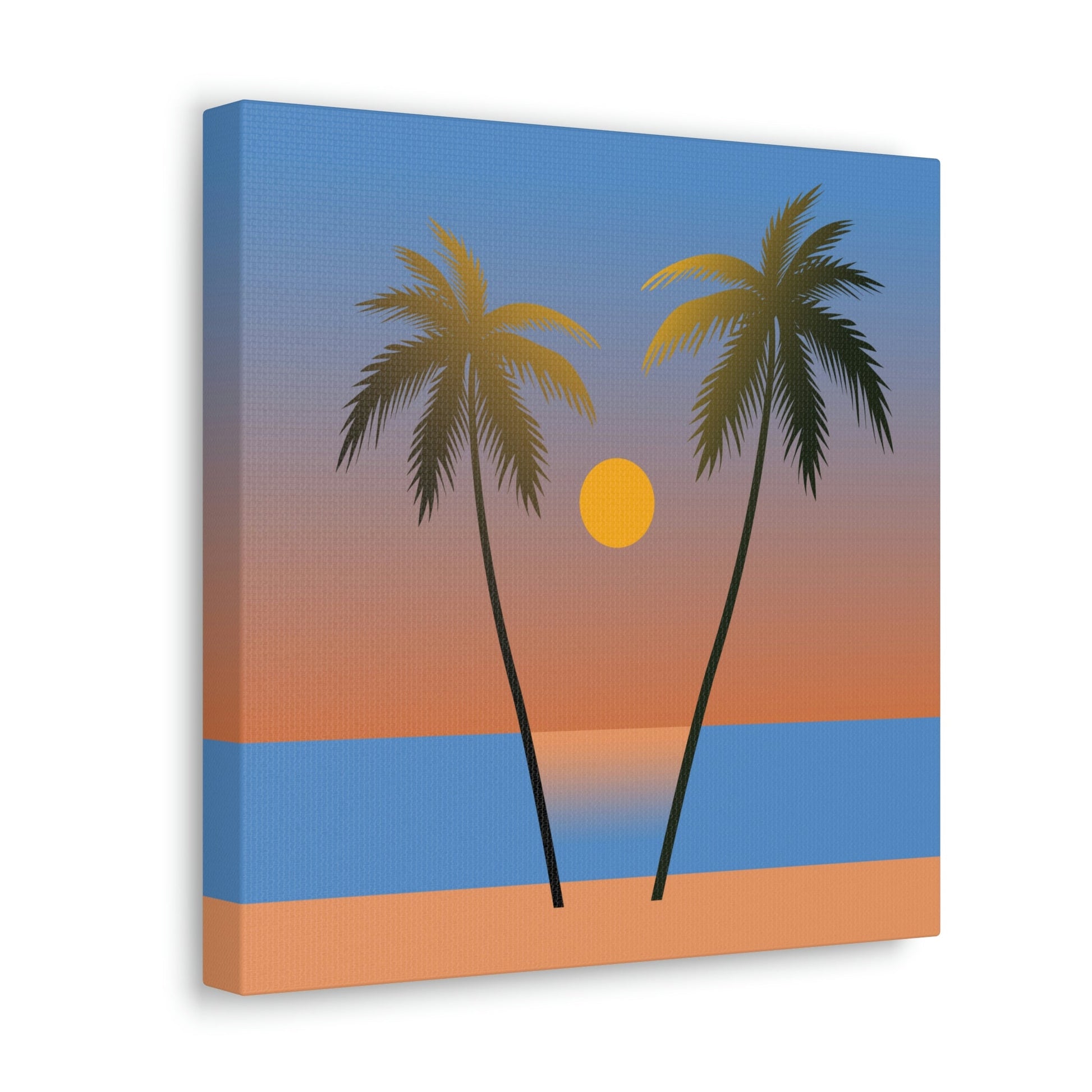 Palm Beach Sunset Minimal Aesthetic Classic Art Canvas Gallery Wraps Ichaku [Perfect Gifts Selection]