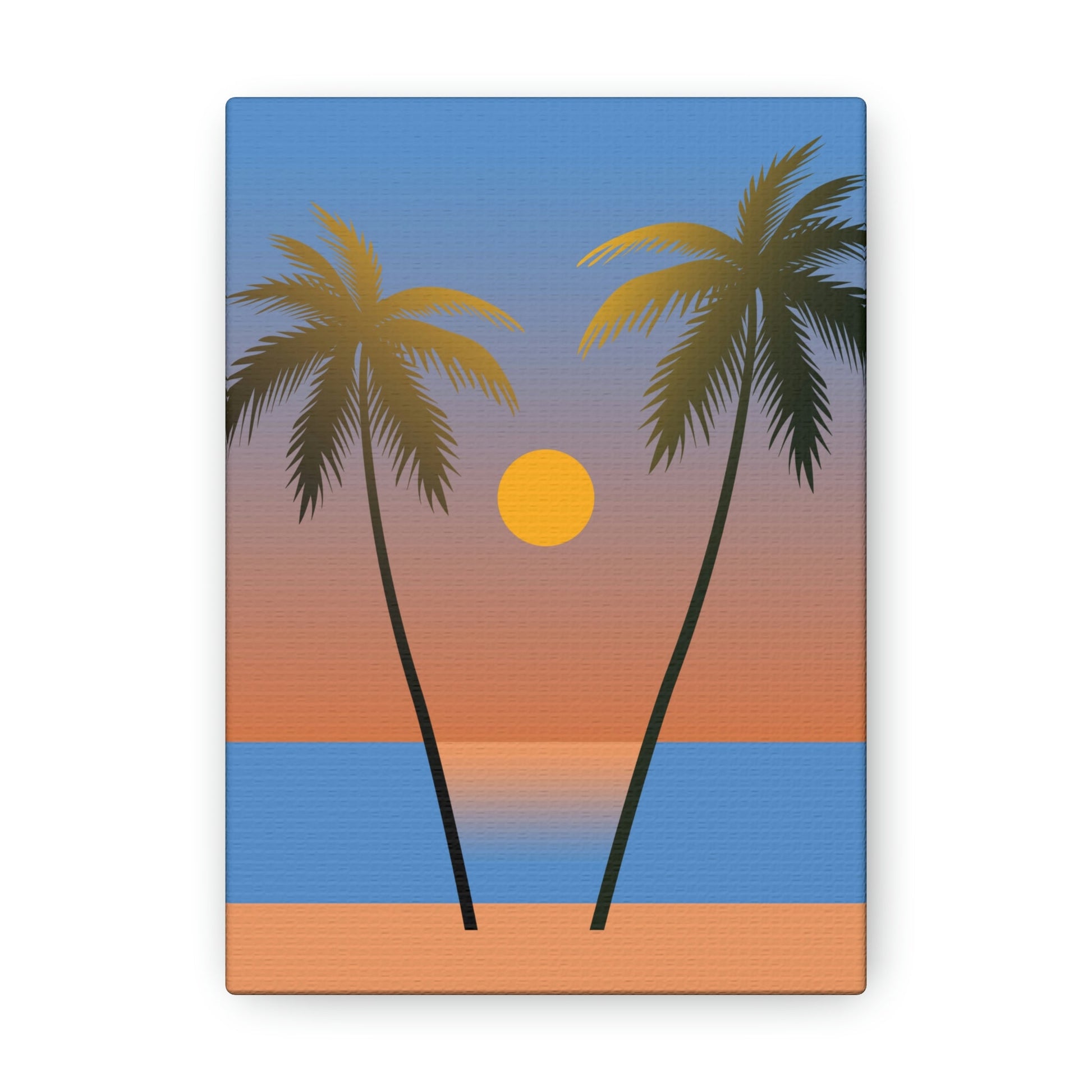 Palm Beach Sunset Minimal Aesthetic Classic Art Canvas Gallery Wraps Ichaku [Perfect Gifts Selection]