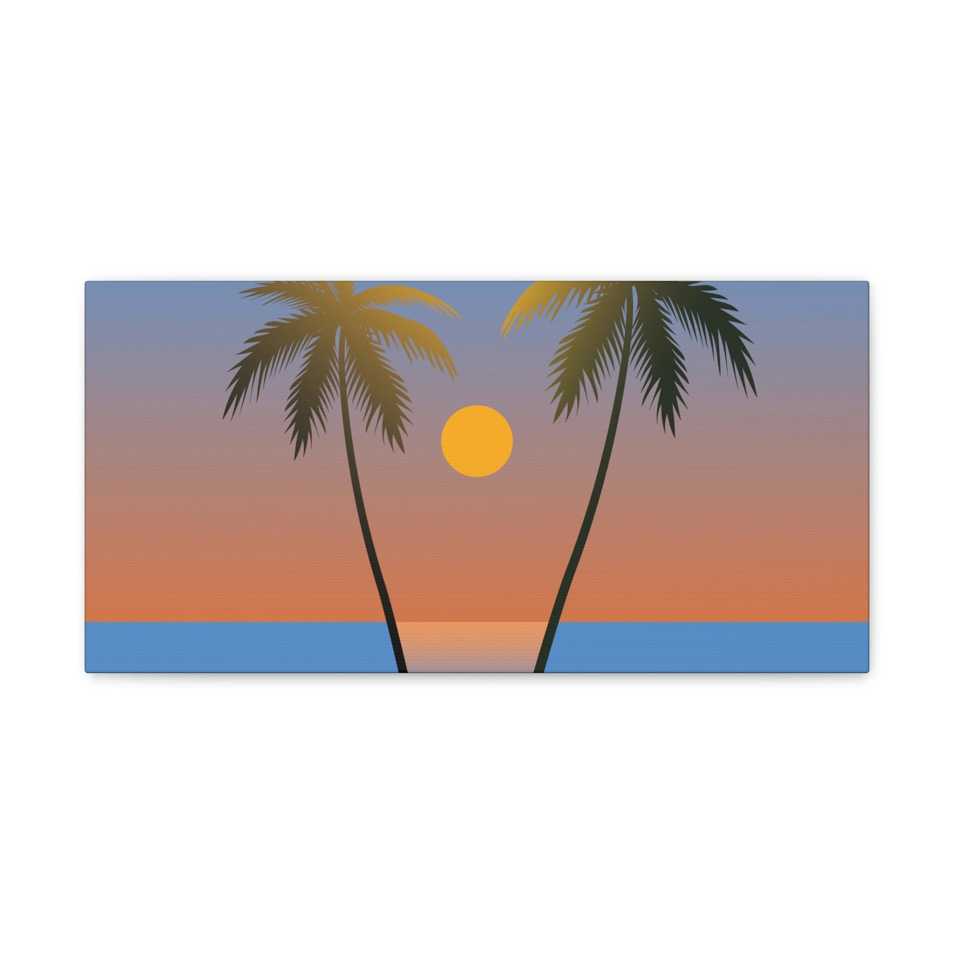 Palm Beach Sunset Minimal Aesthetic Classic Art Canvas Gallery Wraps Ichaku [Perfect Gifts Selection]