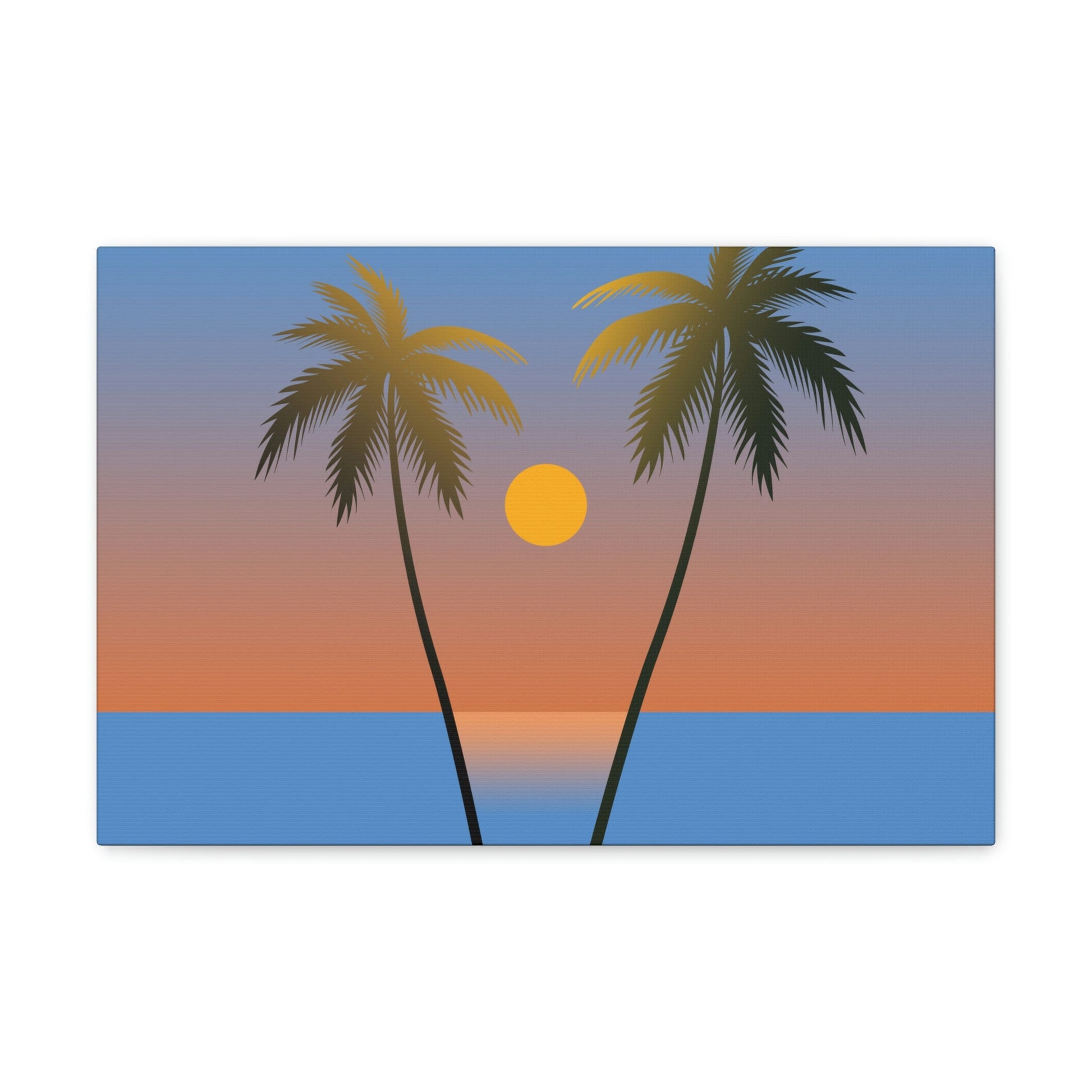 Palm Beach Sunset Minimal Aesthetic Classic Art Canvas Gallery Wraps Ichaku [Perfect Gifts Selection]