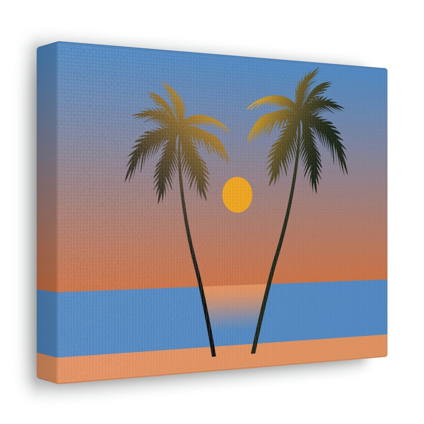 Palm Beach Sunset Minimal Aesthetic Classic Art Canvas Gallery Wraps Ichaku [Perfect Gifts Selection]