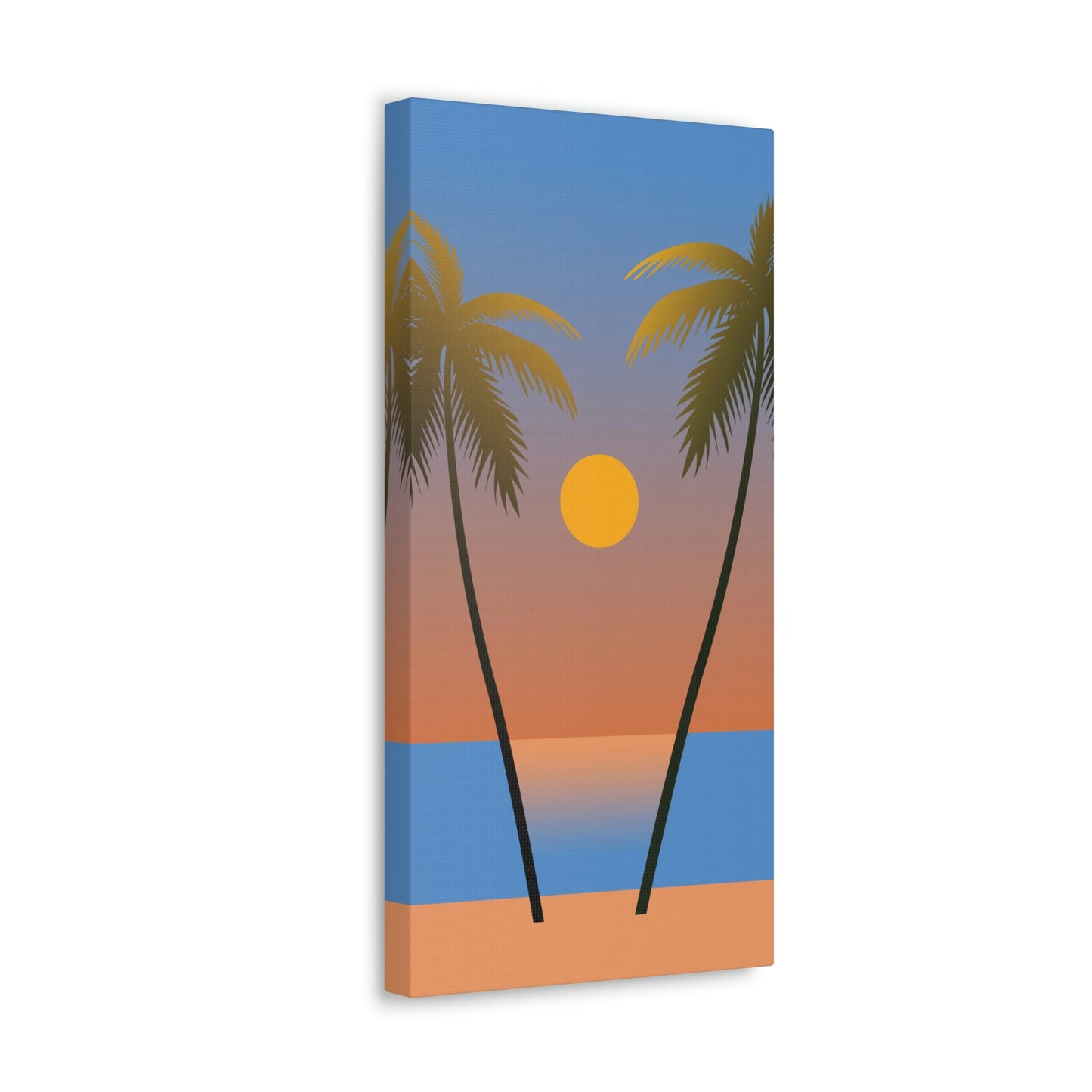 Palm Beach Sunset Minimal Aesthetic Classic Art Canvas Gallery Wraps Ichaku [Perfect Gifts Selection]