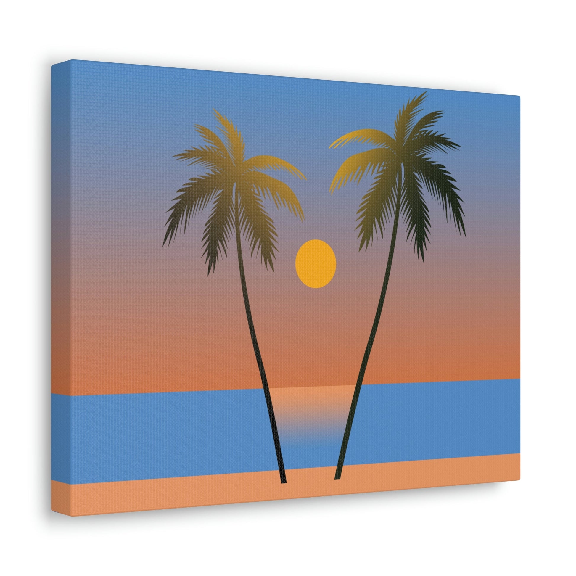 Palm Beach Sunset Minimal Aesthetic Classic Art Canvas Gallery Wraps Ichaku [Perfect Gifts Selection]