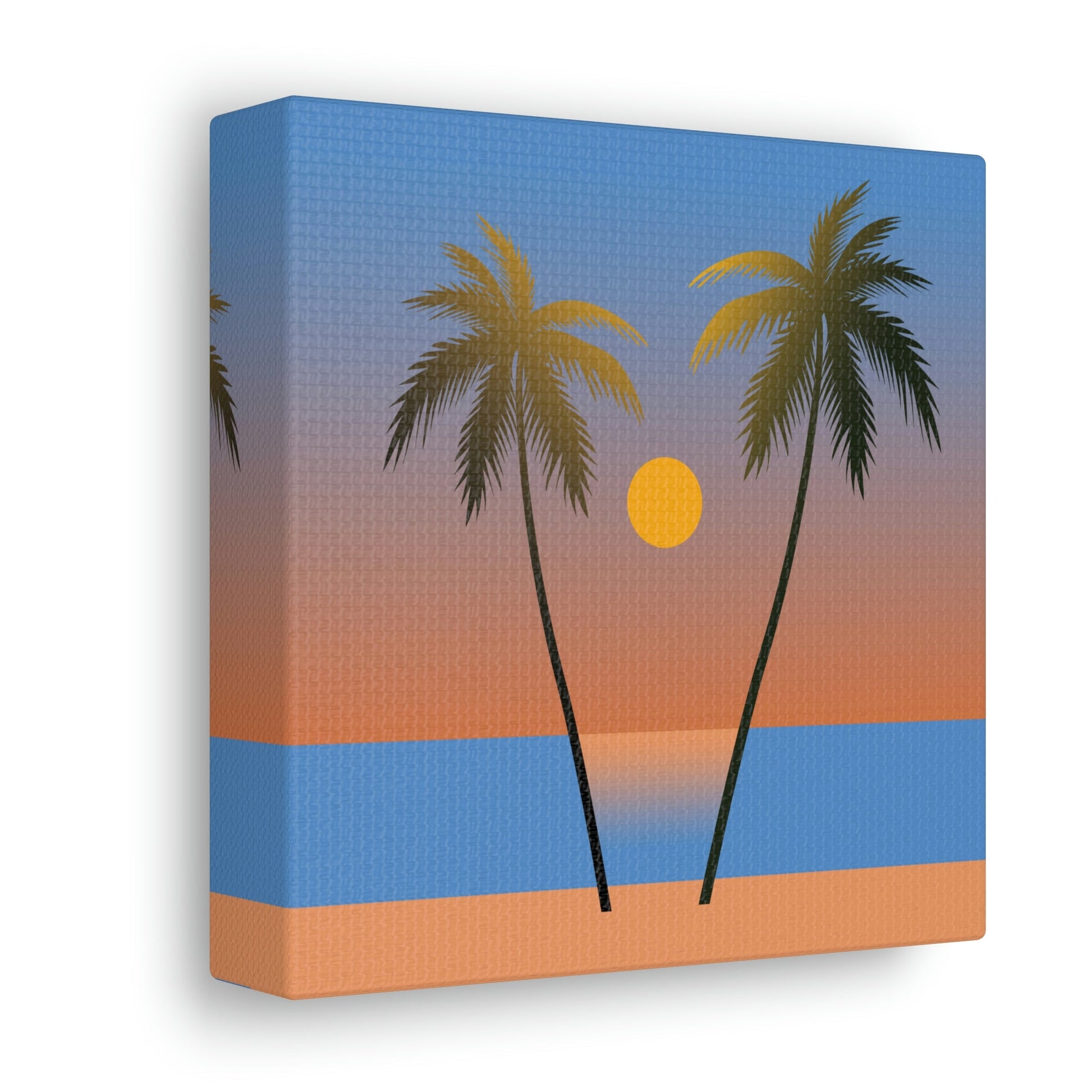 Palm Beach Sunset Minimal Aesthetic Classic Art Canvas Gallery Wraps Ichaku [Perfect Gifts Selection]