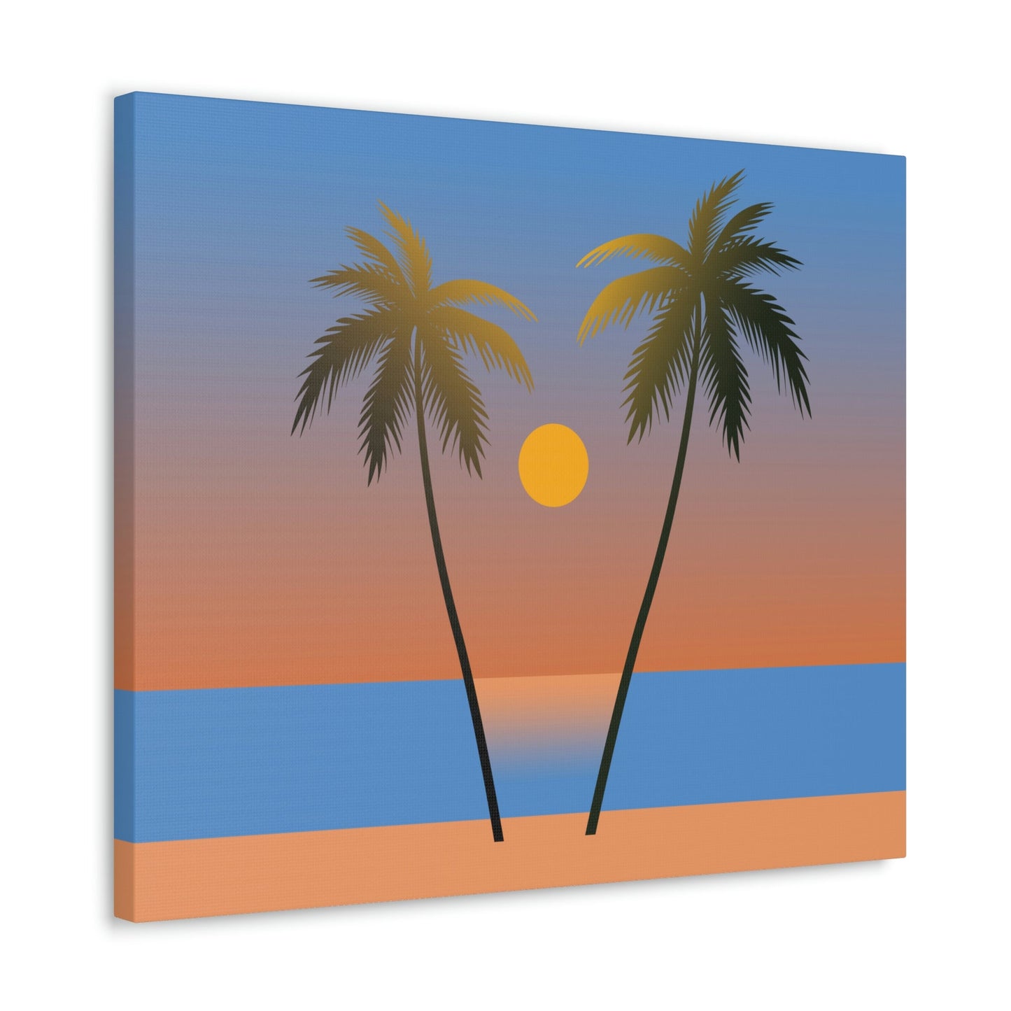 Palm Beach Sunset Minimal Aesthetic Classic Art Canvas Gallery Wraps Ichaku [Perfect Gifts Selection]