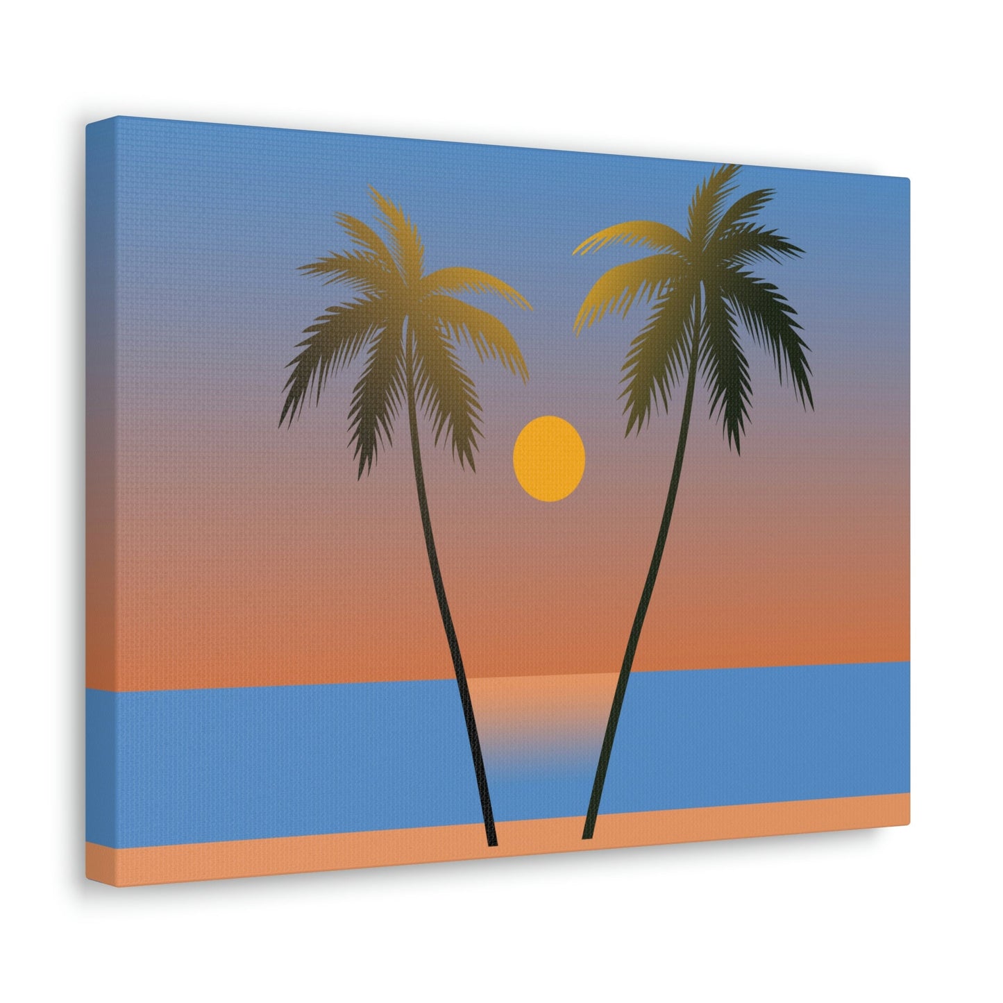 Palm Beach Sunset Minimal Aesthetic Classic Art Canvas Gallery Wraps Ichaku [Perfect Gifts Selection]