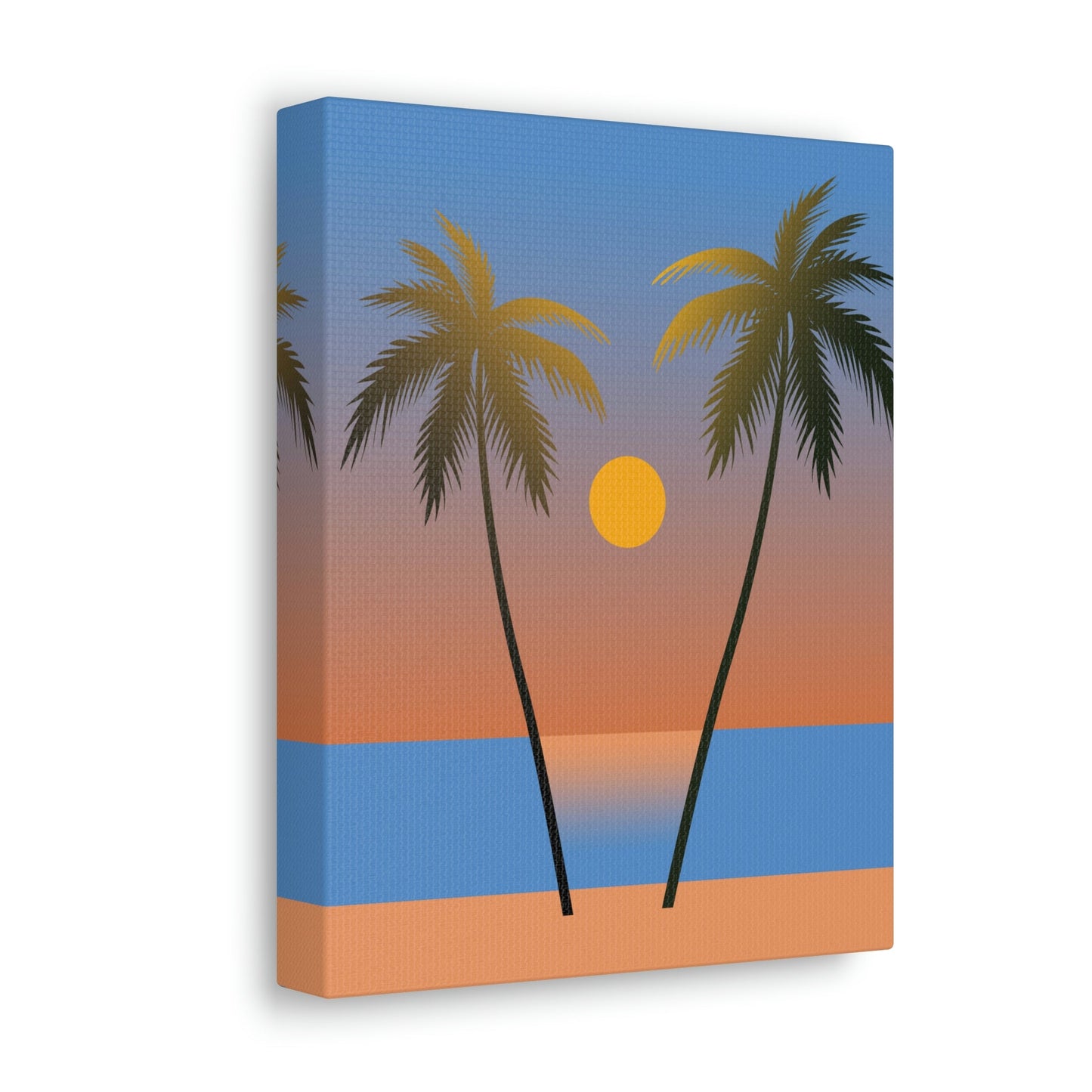 Palm Beach Sunset Minimal Aesthetic Classic Art Canvas Gallery Wraps Ichaku [Perfect Gifts Selection]