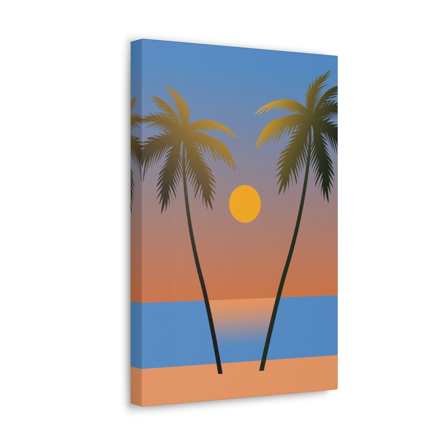 Palm Beach Sunset Minimal Aesthetic Classic Art Canvas Gallery Wraps Ichaku [Perfect Gifts Selection]