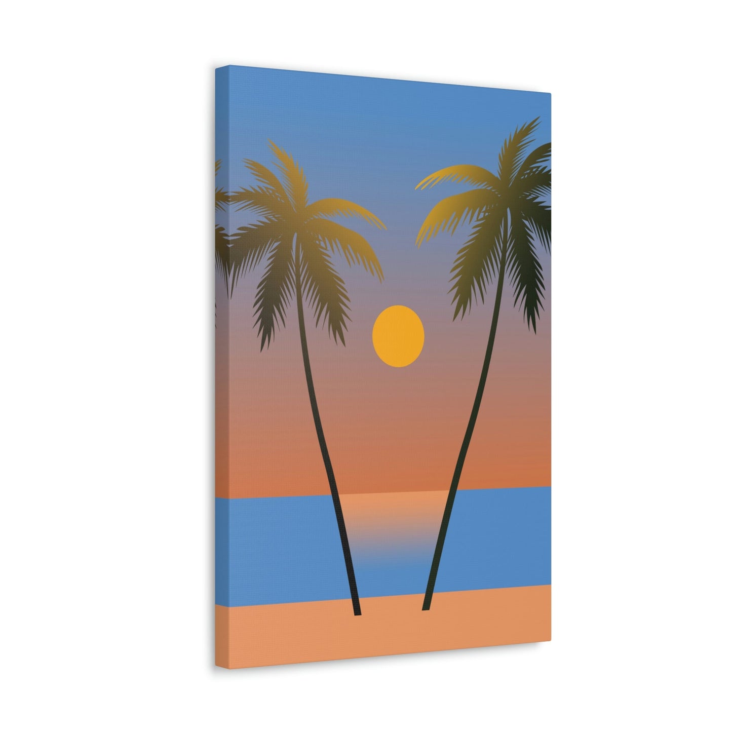 Palm Beach Sunset Minimal Aesthetic Classic Art Canvas Gallery Wraps Ichaku [Perfect Gifts Selection]