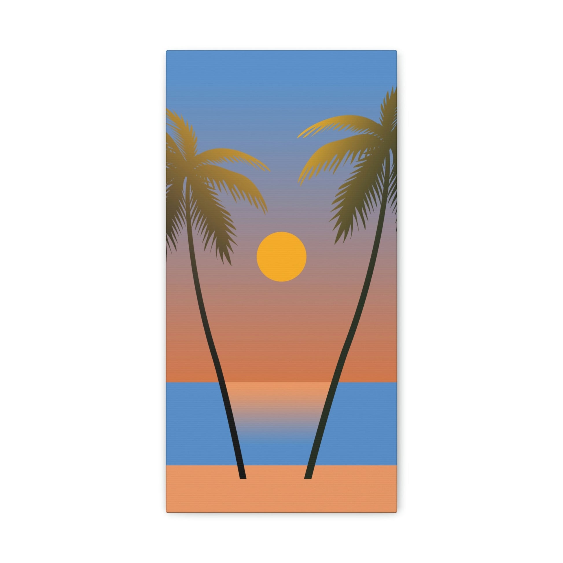 Palm Beach Sunset Minimal Aesthetic Classic Art Canvas Gallery Wraps Ichaku [Perfect Gifts Selection]