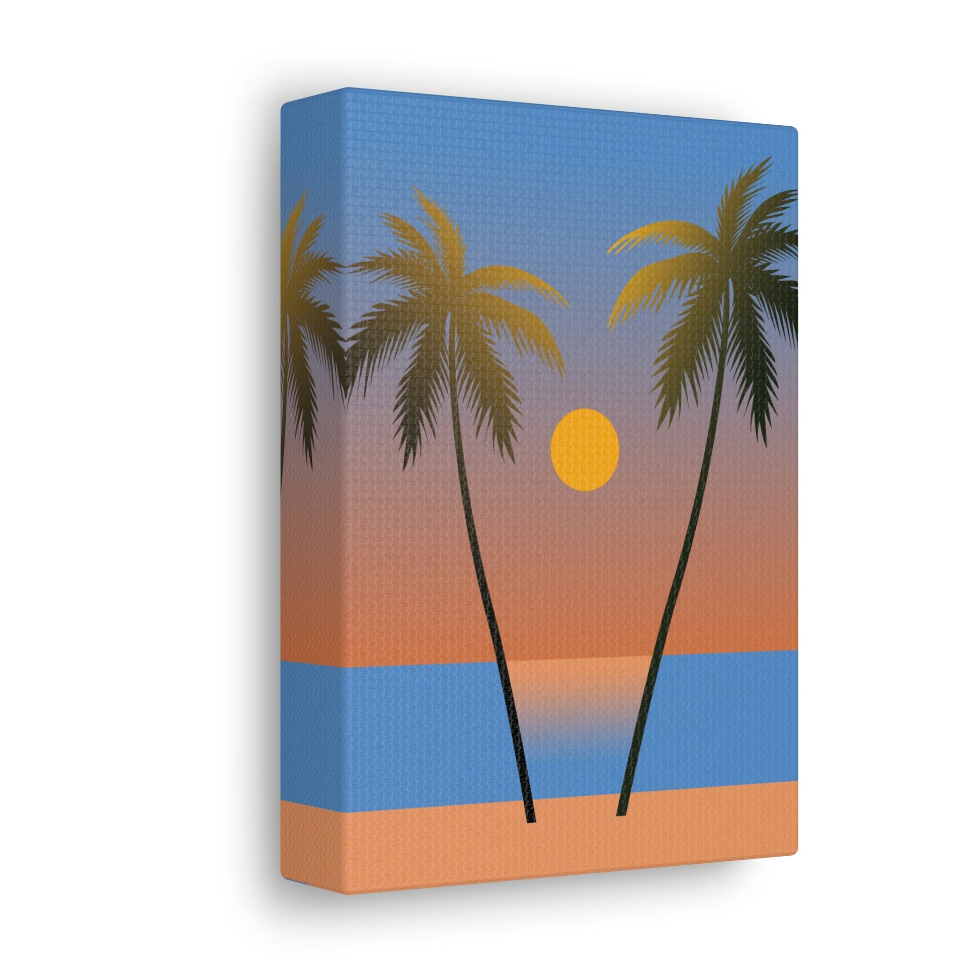 Palm Beach Sunset Minimal Aesthetic Classic Art Canvas Gallery Wraps Ichaku [Perfect Gifts Selection]