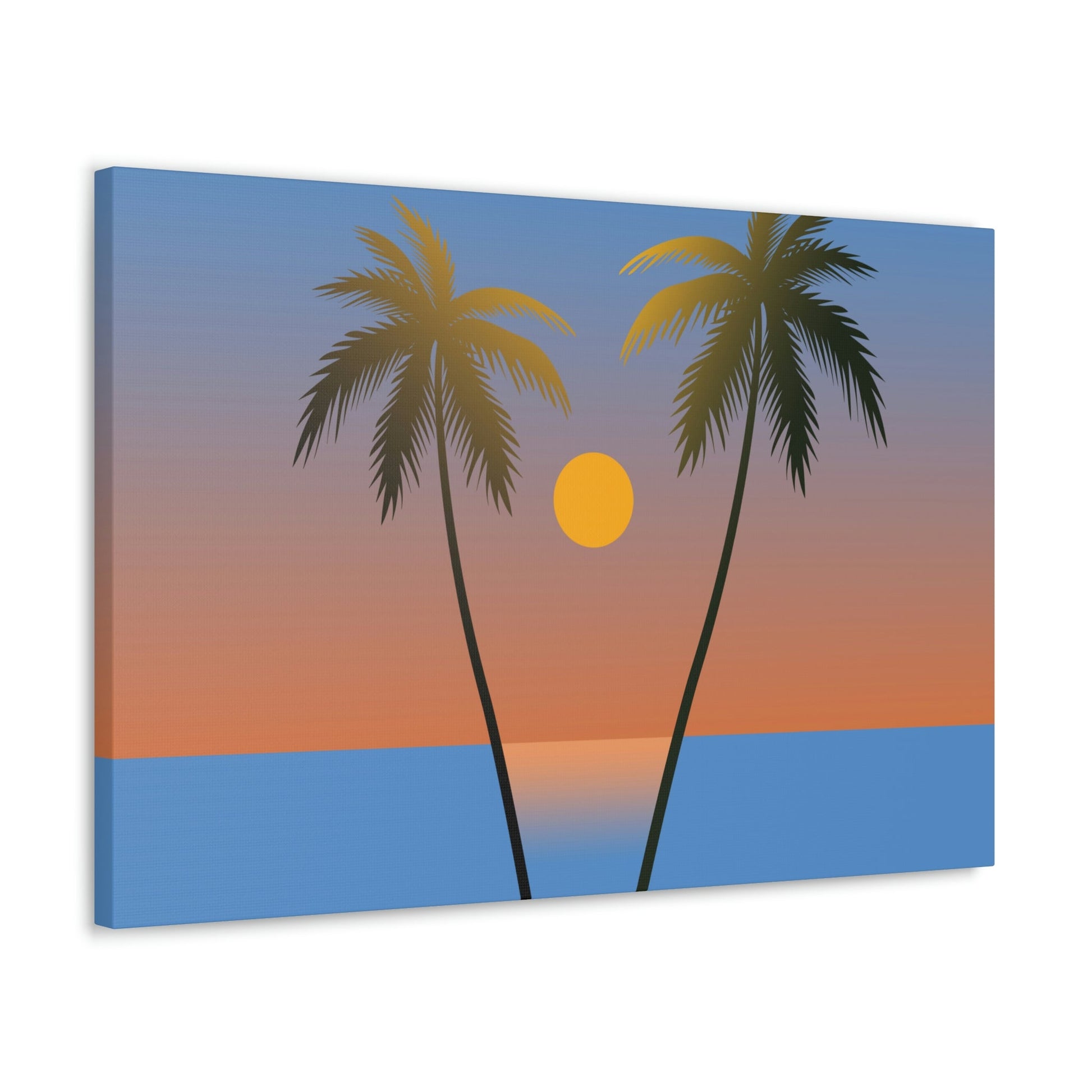 Palm Beach Sunset Minimal Aesthetic Classic Art Canvas Gallery Wraps Ichaku [Perfect Gifts Selection]