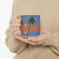 Palm Beach Sunset Minimal Art Ceramic Mug 11oz Ichaku [Perfect Gifts Selection]