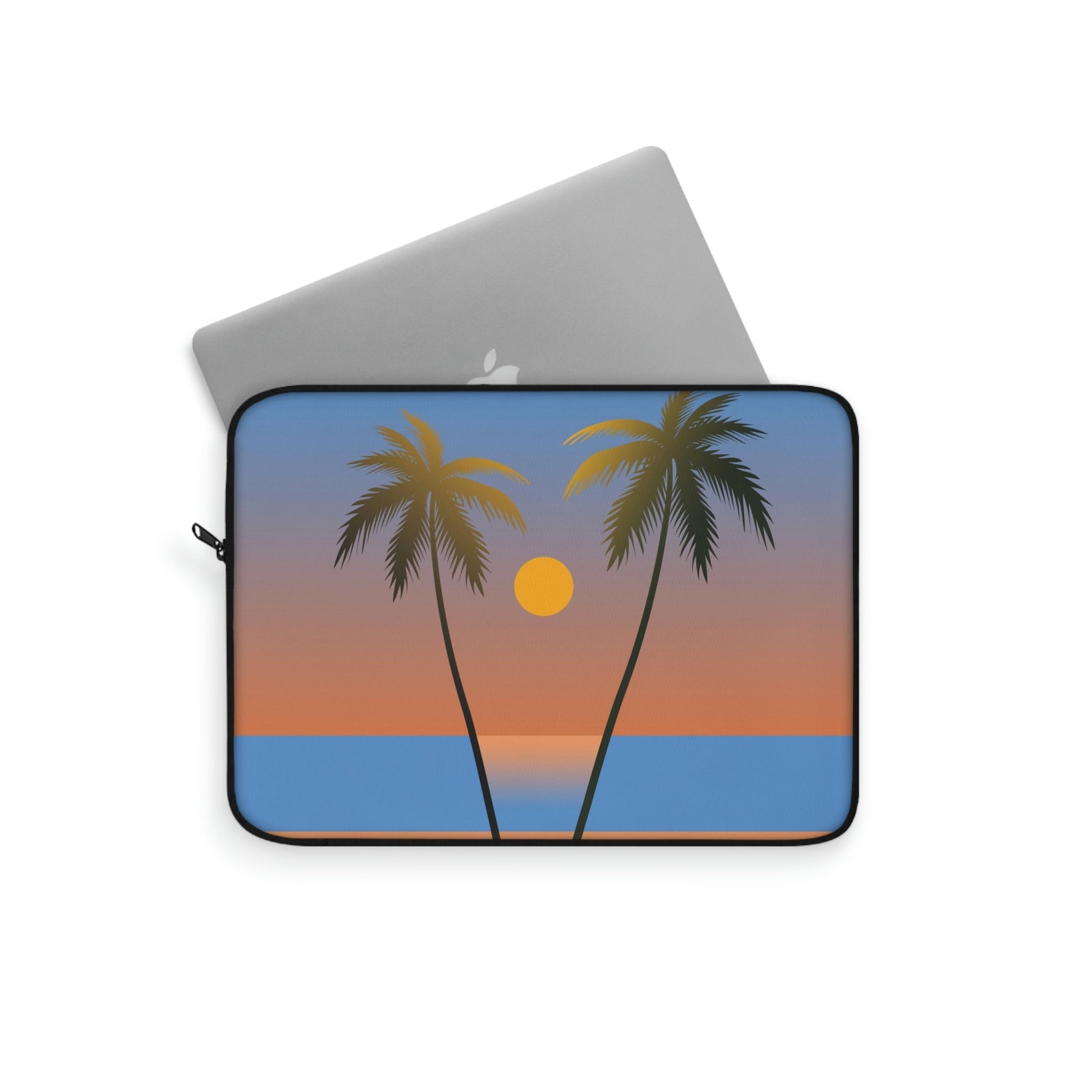 Palm Beach Sunset Minimal Art Laptop Sleeve Ichaku [Perfect Gifts Selection]