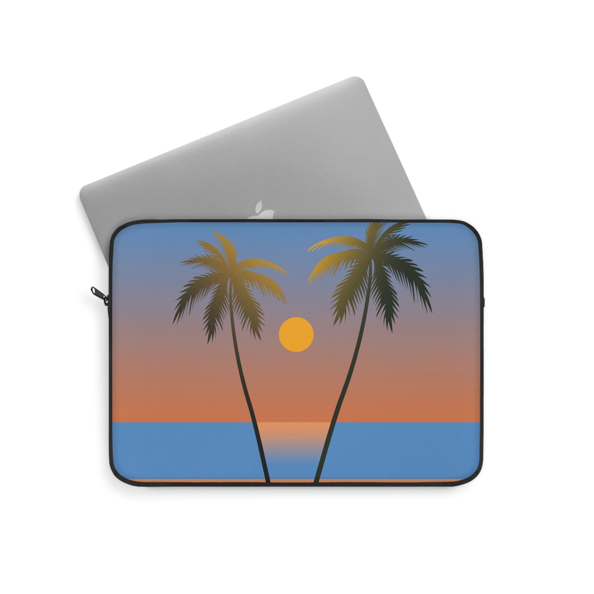 Palm Beach Sunset Minimal Art Laptop Sleeve Ichaku [Perfect Gifts Selection]