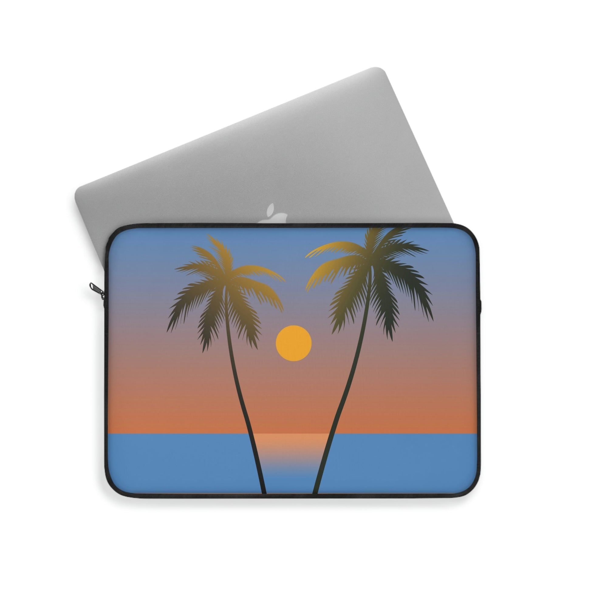 Palm Beach Sunset Minimal Art Laptop Sleeve Ichaku [Perfect Gifts Selection]