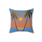 Palm Beach Sunset Minimal Art Spun Polyester Square Pillow Ichaku [Perfect Gifts Selection]