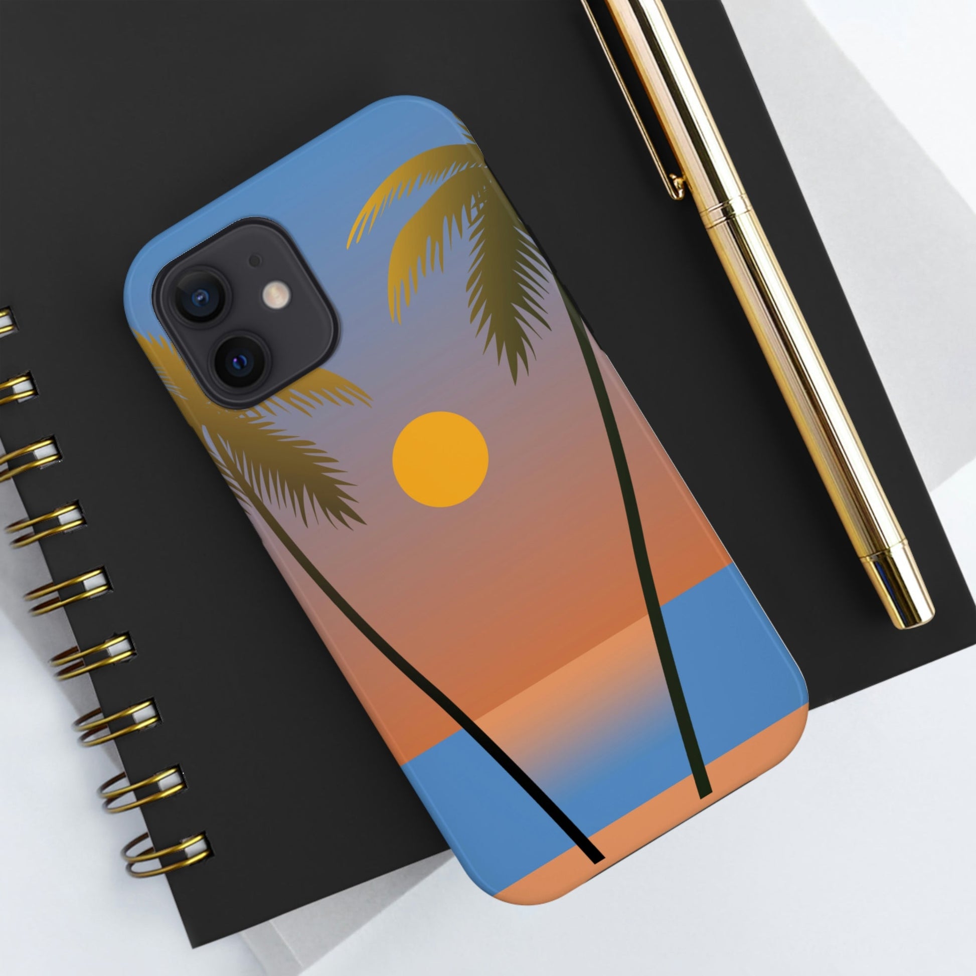 Palm Beach Sunset Minimal Art Tough Phone Cases Case-Mate Ichaku [Perfect Gifts Selection]