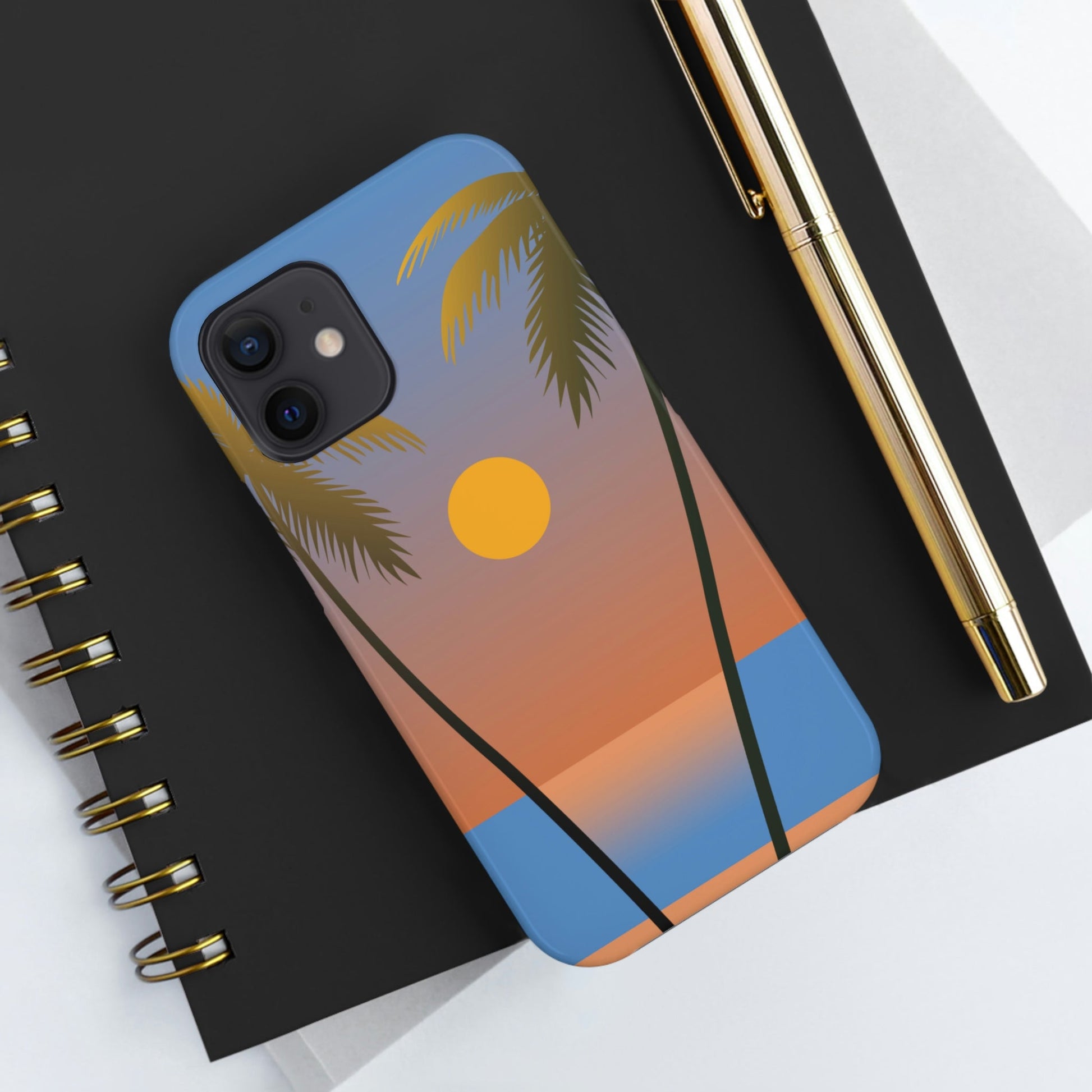 Palm Beach Sunset Minimal Art Tough Phone Cases Case-Mate Ichaku [Perfect Gifts Selection]