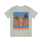 Palm Beach Sunset Minimal Art Unisex Jersey Short Sleeve T-Shirt Ichaku [Perfect Gifts Selection]