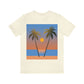 Palm Beach Sunset Minimal Art Unisex Jersey Short Sleeve T-Shirt Ichaku [Perfect Gifts Selection]