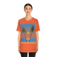 Palm Beach Sunset Minimal Art Unisex Jersey Short Sleeve T-Shirt Ichaku [Perfect Gifts Selection]