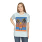 Palm Beach Sunset Minimal Art Unisex Jersey Short Sleeve T-Shirt Ichaku [Perfect Gifts Selection]