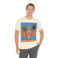 Palm Beach Sunset Minimal Art Unisex Jersey Short Sleeve T-Shirt Ichaku [Perfect Gifts Selection]